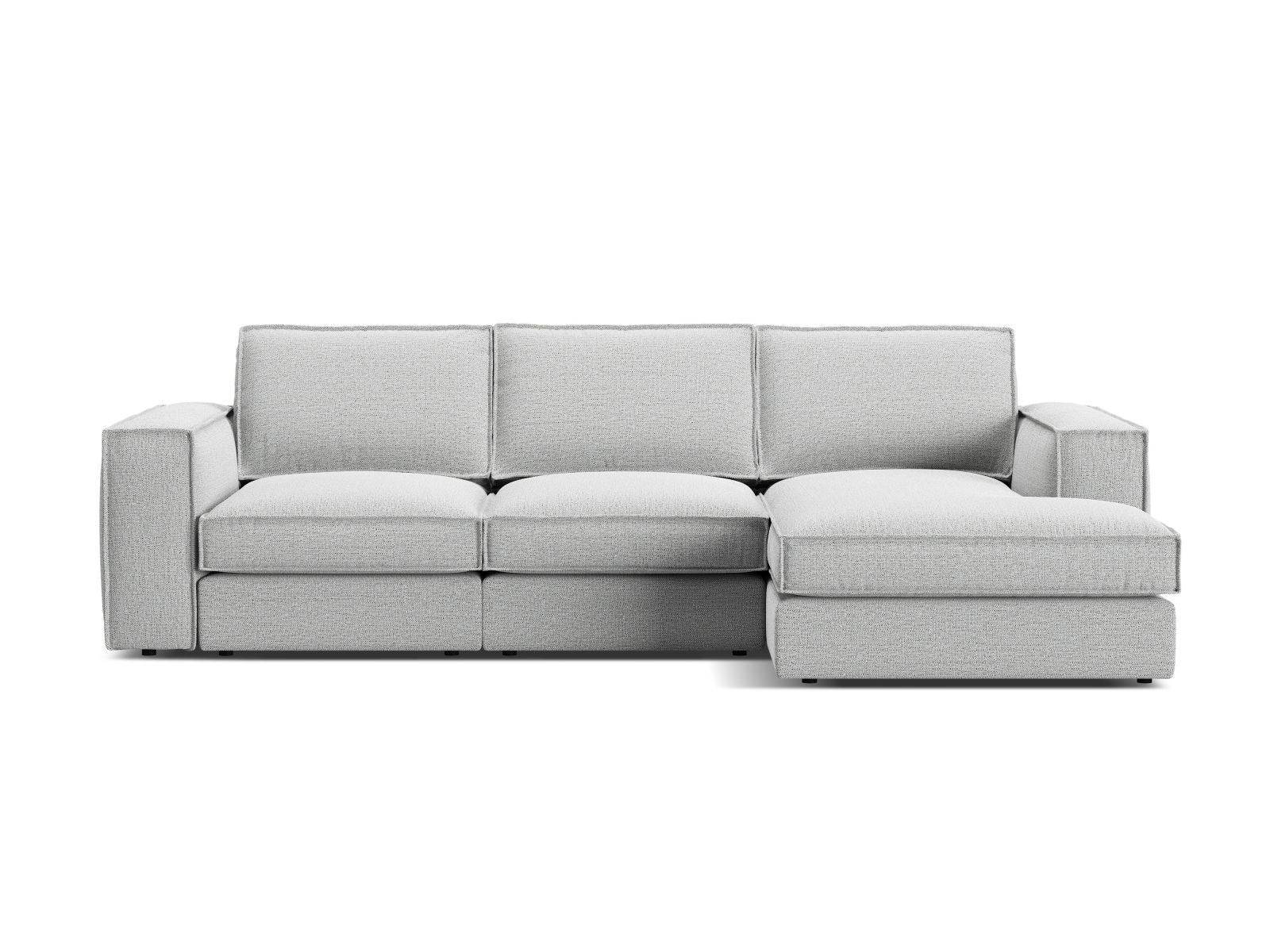 3-Sitzer Ecksofa rechts Pola in Light Grey-Babel präsentiert im Onlineshop von KAQTU Design AG. Ecksofa rechts ist von Micadoni