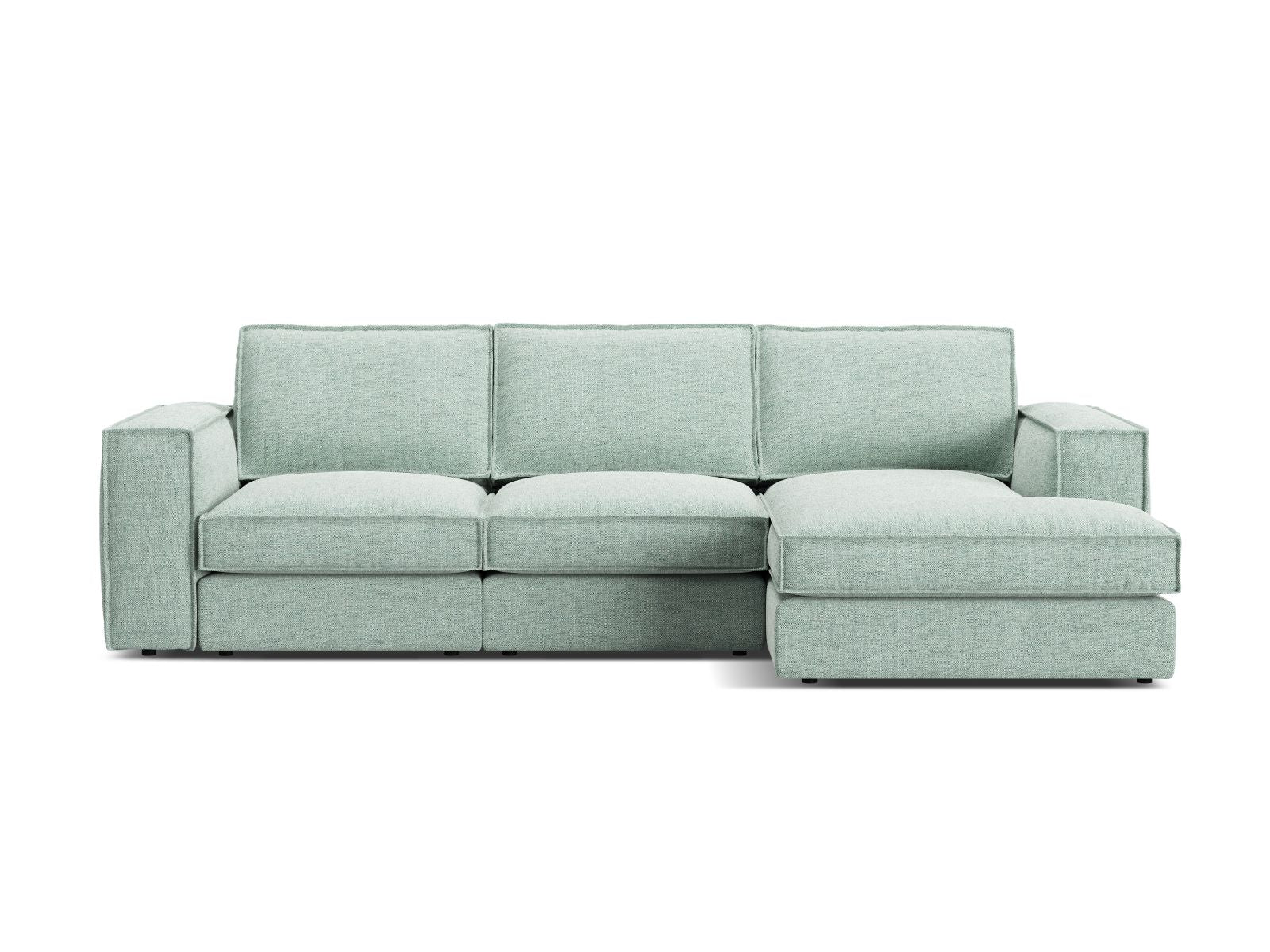 3-Sitzer Ecksofa rechts Pola in Mint-Babel präsentiert im Onlineshop von KAQTU Design AG. Ecksofa rechts ist von Micadoni