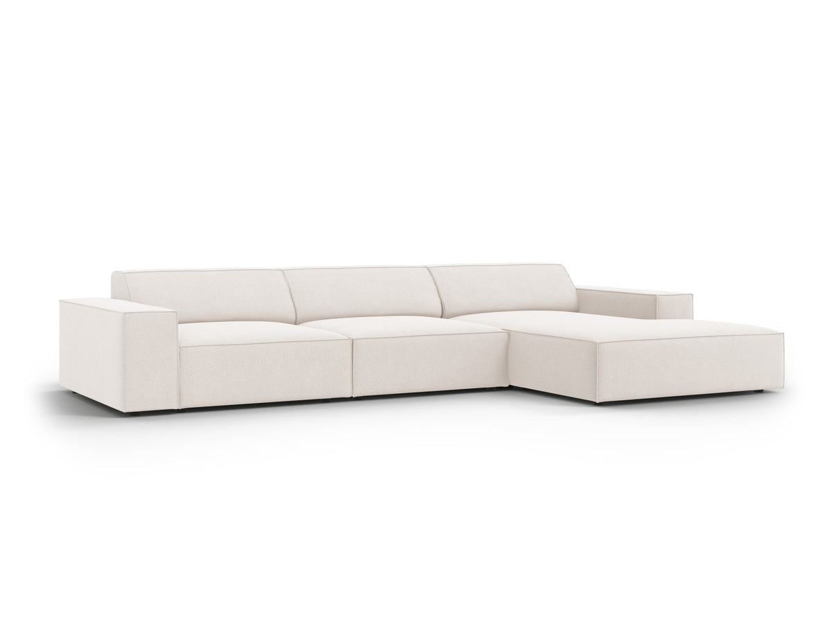 Jodie Modulares Ecksofa rechts 4 Sitzer in Light Beige-Megan präsentiert im Onlineshop von KAQTU Design AG. L-Sofa rechts ist von Micadoni