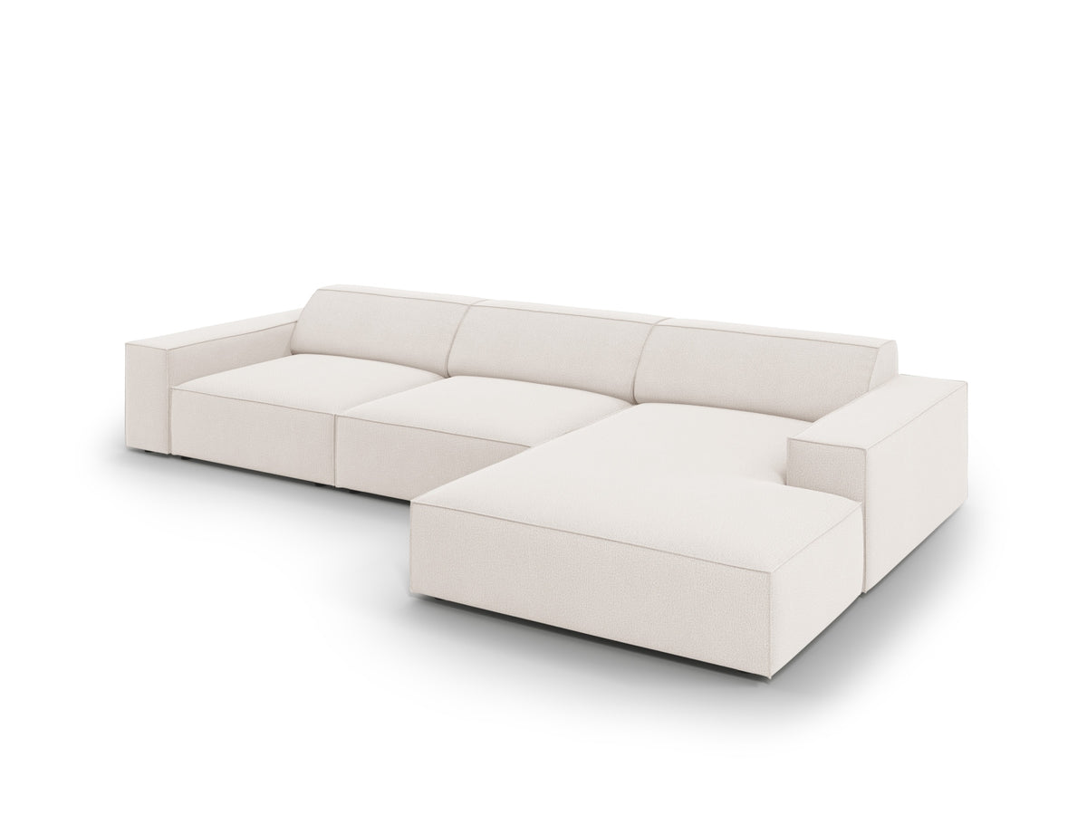 Jodie Modulares Ecksofa rechts 4 Sitzer in Light Beige-Megan präsentiert im Onlineshop von KAQTU Design AG. L-Sofa rechts ist von Micadoni