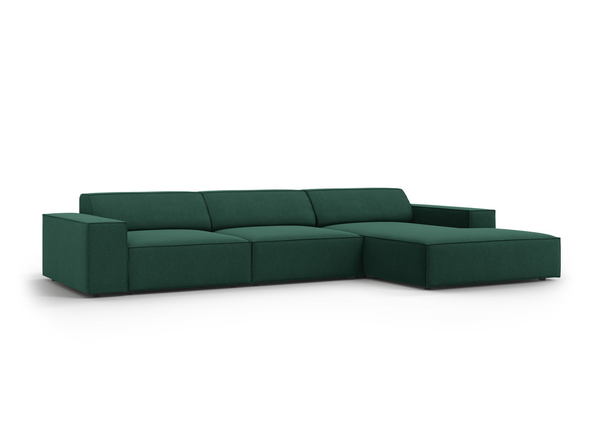 Jodie Modulares Ecksofa rechts 4 Sitzer in Green-Megan präsentiert im Onlineshop von KAQTU Design AG. L-Sofa rechts ist von Micadoni
