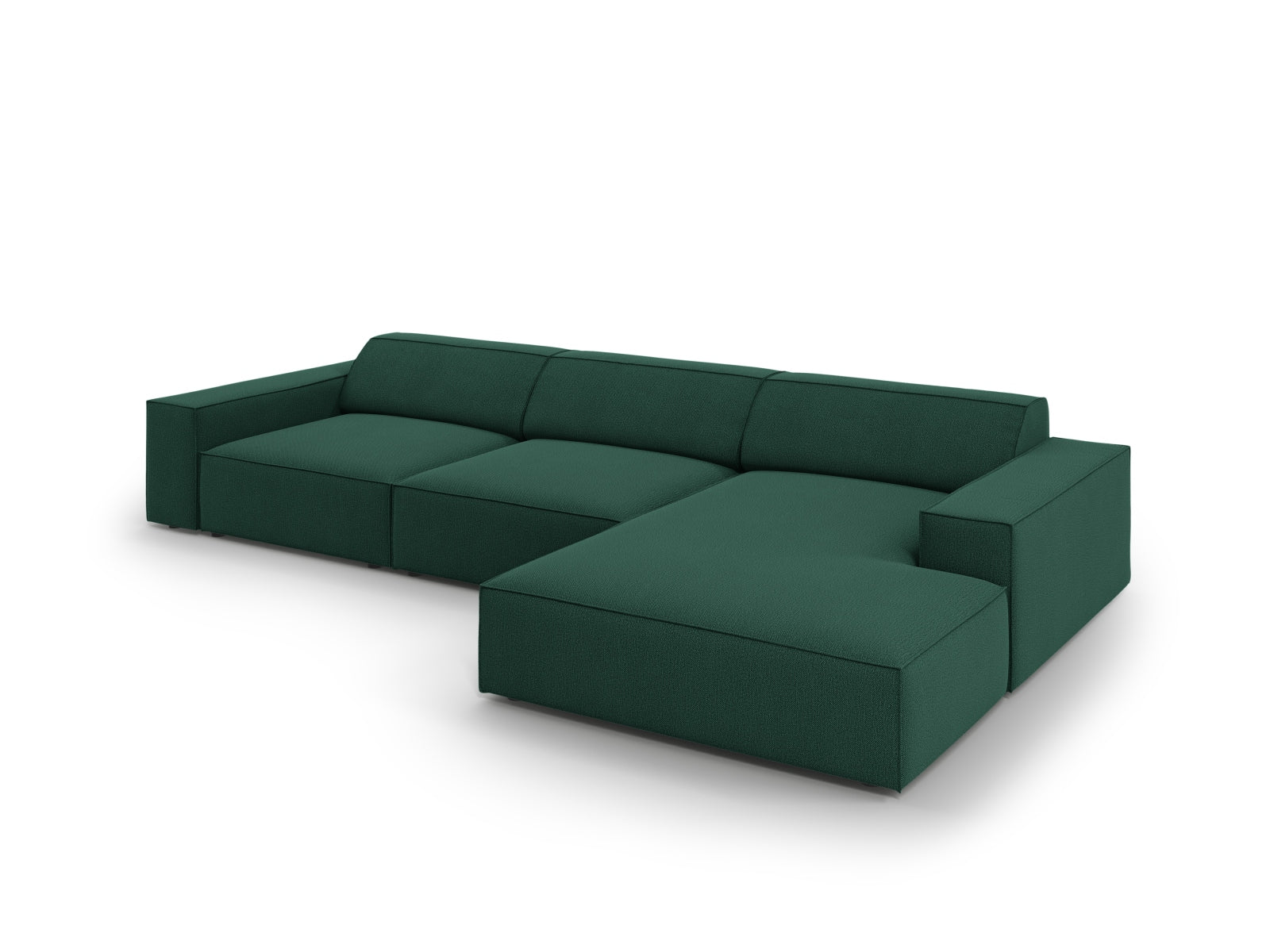 Elegantes, modulares Ecksofa Jodie in ansprechendem Grün, ideal für stilvolle Wohnräume. 4-Sitzer von Micadoni für optimalen Sitzkomfort.