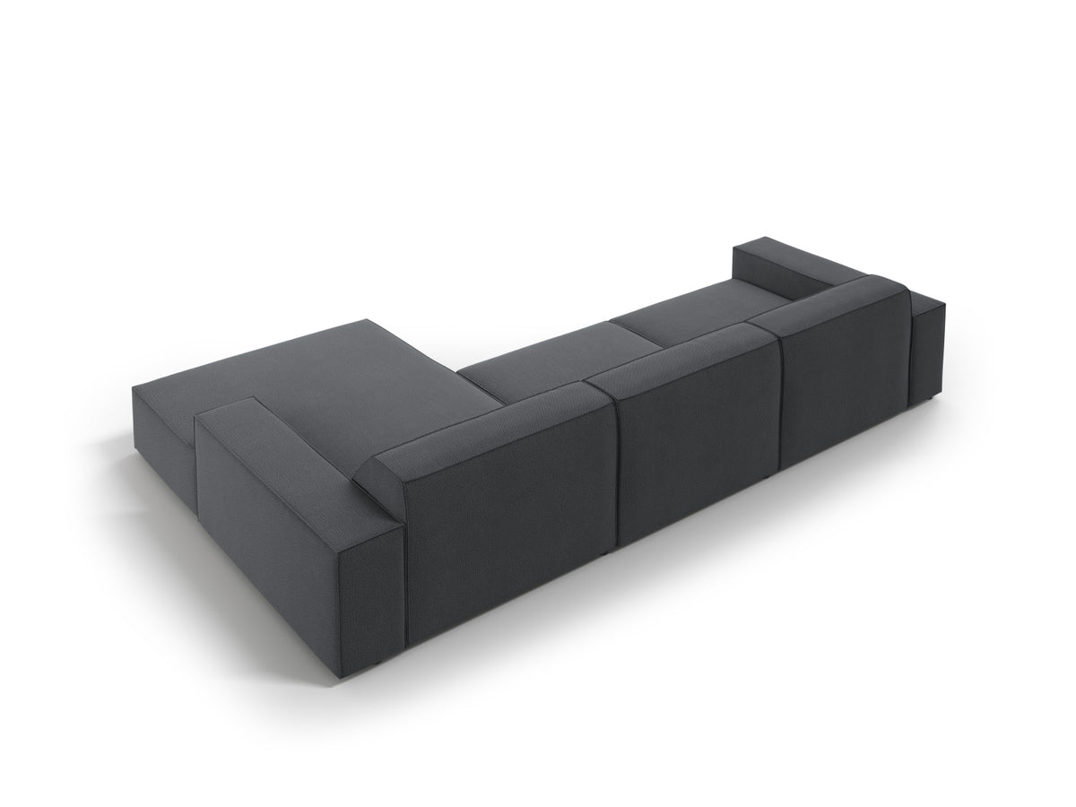 Jodie Modulares Ecksofa rechts 4 Sitzer in Dark Grey-Megan präsentiert im Onlineshop von KAQTU Design AG. L-Sofa rechts ist von Micadoni