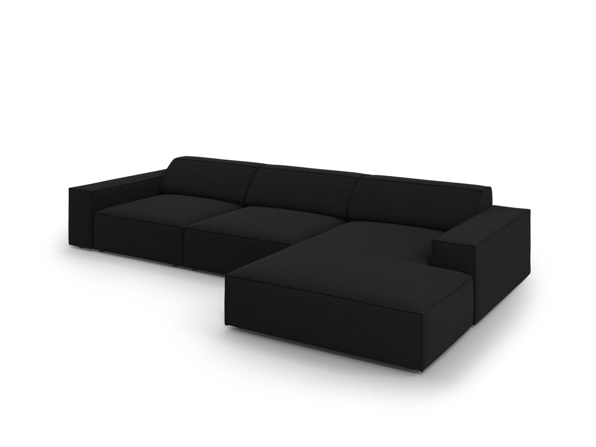 Jodie Modulares Ecksofa rechts 4 Sitzer in Black-Megan präsentiert im Onlineshop von KAQTU Design AG. L-Sofa rechts ist von Micadoni