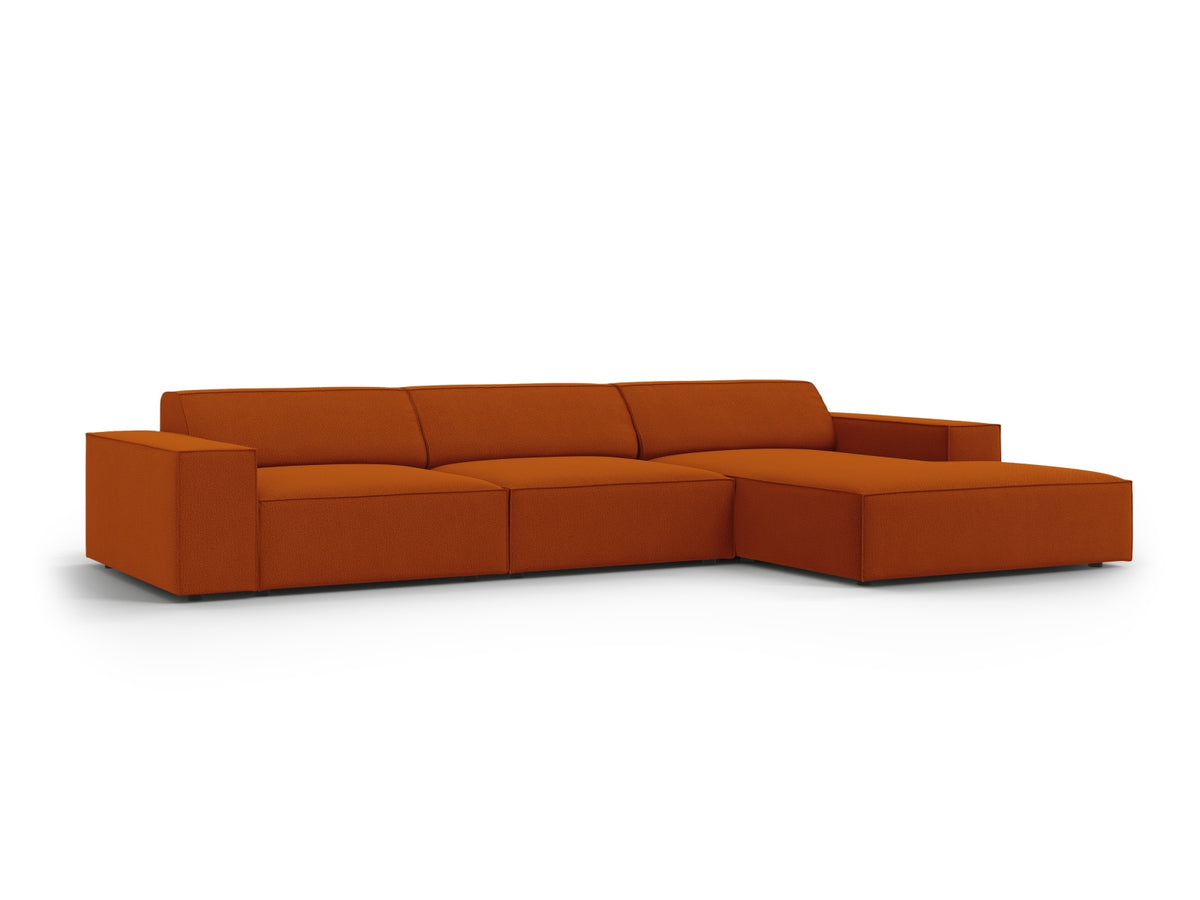 Jodie Modulares Ecksofa rechts 4 Sitzer in Terracotta-Megan präsentiert im Onlineshop von KAQTU Design AG. L-Sofa rechts ist von Micadoni