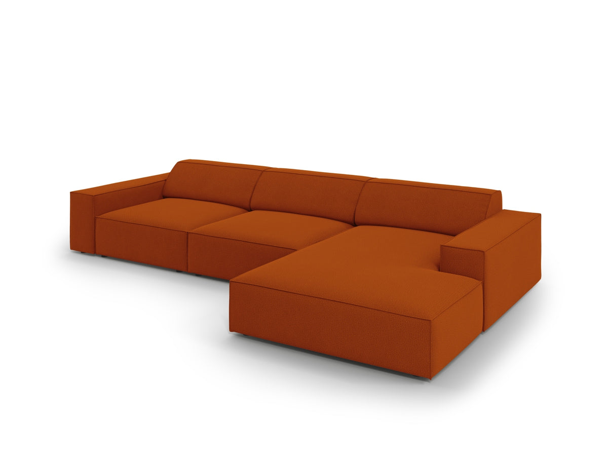 Jodie Modulares Ecksofa rechts 4 Sitzer in Terracotta-Megan präsentiert im Onlineshop von KAQTU Design AG. L-Sofa rechts ist von Micadoni
