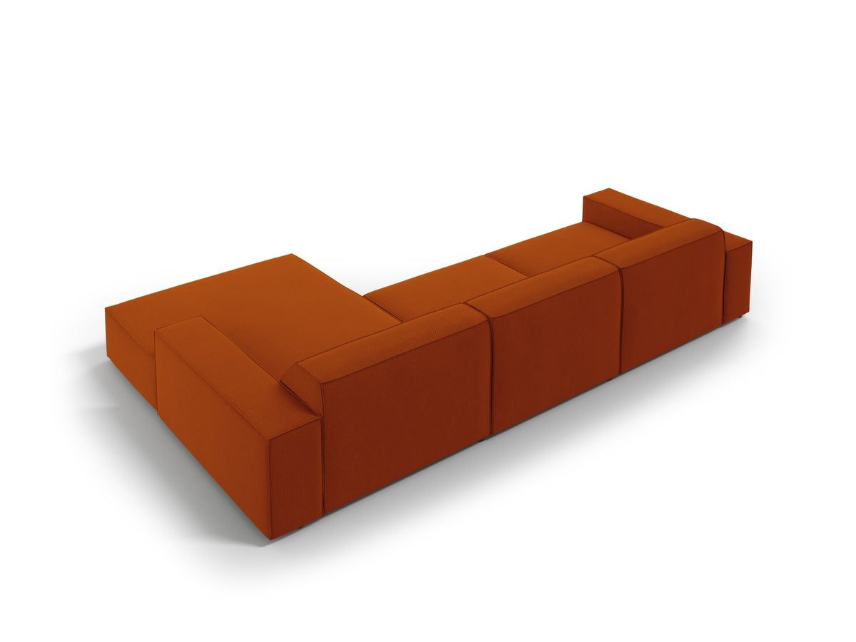Jodie Modulares Ecksofa rechts 4 Sitzer in Terracotta-Megan präsentiert im Onlineshop von KAQTU Design AG. L-Sofa rechts ist von Micadoni