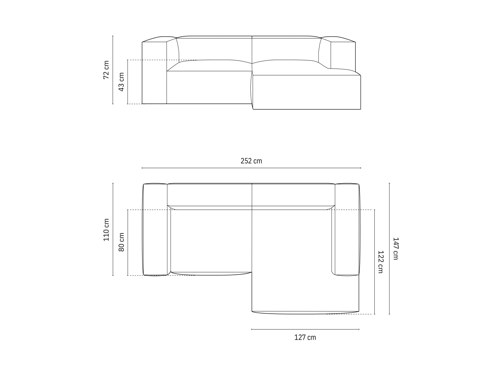 Elegantes Nuria Velour Ecksofa in sanftem Nude, perfekt für stilvolle Wohnräume. Bietet großzügigen Sitzkomfort und modernes Design.