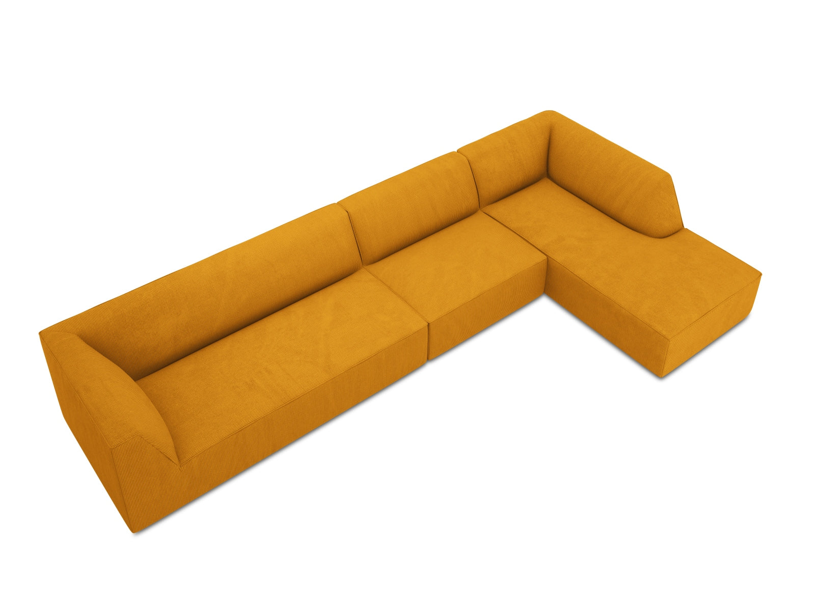 Elegantes Ruby Ecksofa in moduler Bauweise, 5-Sitzer, rechtsseitig, ideal für moderne Wohnräume, erhältlich bei KAQTU Design AG.