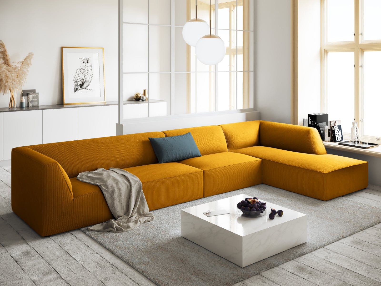 Entdecken Sie das Ruby Ecksofa von Micadoni: stilvolles Design, modular und bequem für bis zu 5 Personen. Perfekt für Ihr modernes Wohnzimmer!