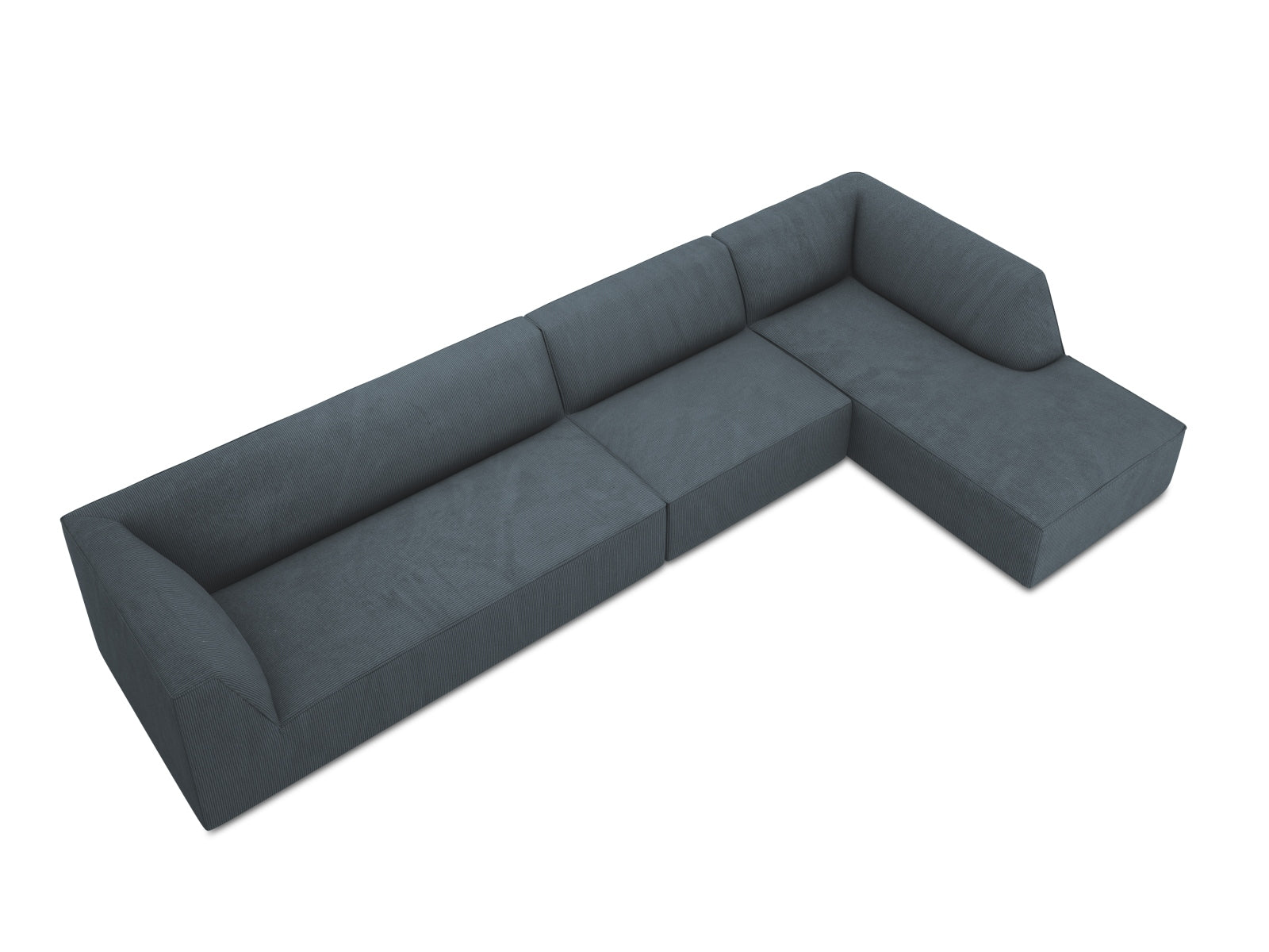Elegantes Ruby Ecksofa rechts, 5-Sitzer, ideal für moderne Wohnräume, kombiniert Komfort und stilvolles Design von Micadoni.