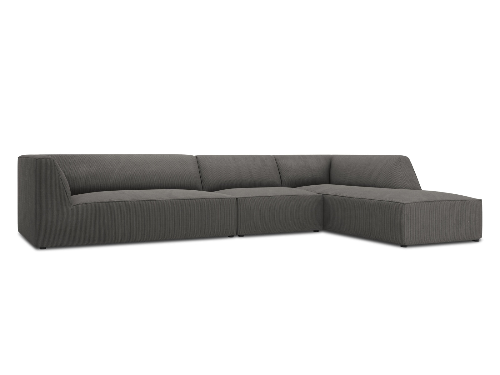 Elegantes Ruby Ecksofa in stilvollem Dunkelgrau, 5-Sitzer, perfekt für gesellige Abende und gemütliche Entspannung in Ihrem Wohnraum.