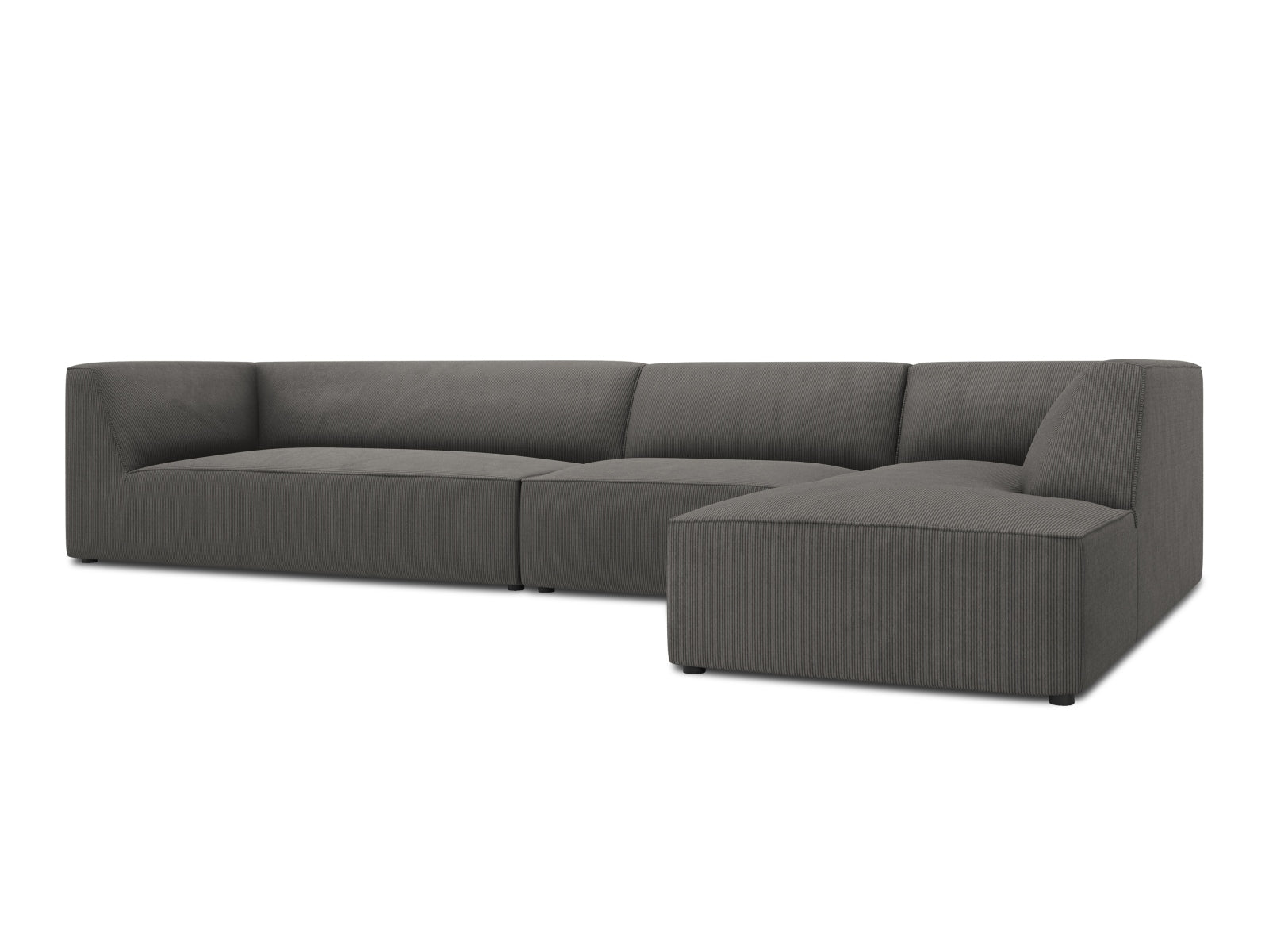 Erleben Sie das Ruby Ecksofa rechts 5 Sitzer von Micadoni: Eleganz, Komfort und Flexibilität für Ihr Zuhause. Ideal für gesellige Abende!
