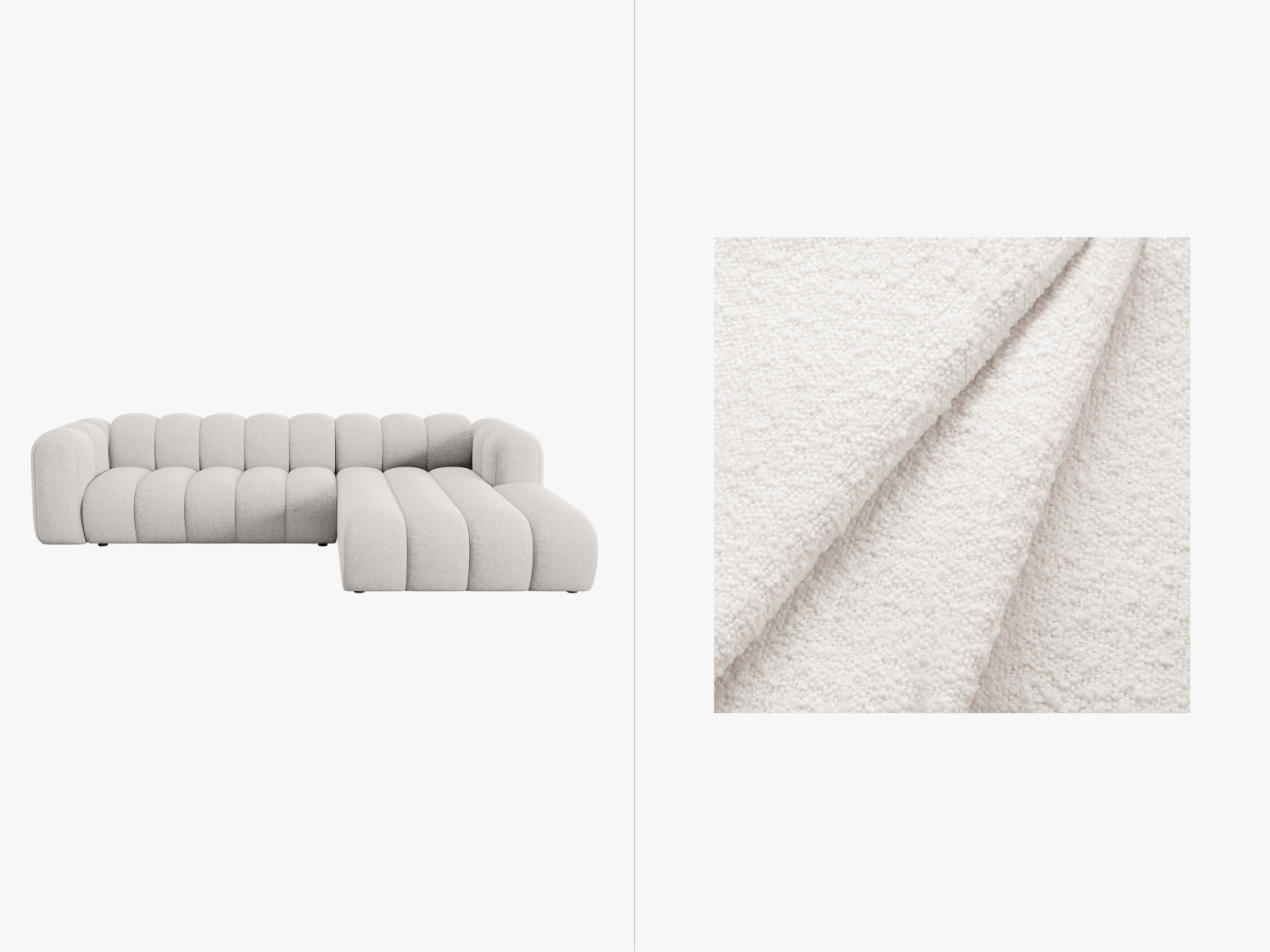 Lupine Modulares Ecksofa rechts 4 Sitzer in White-Baloo präsentiert im Onlineshop von KAQTU Design AG. L-Sofa rechts ist von Micadoni