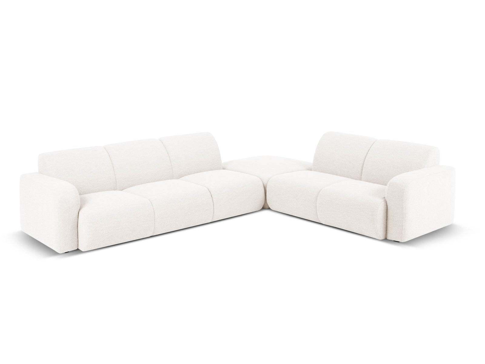 Molino Boucle Ecksofa rechts 6 Sitzer in White präsentiert im Onlineshop von KAQTU Design AG. Ecksofa rechts ist von Micadoni