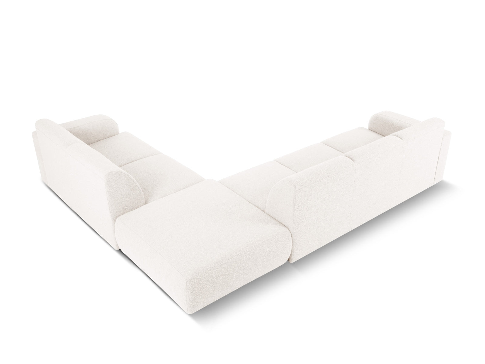 Erleben Sie das elegante Molino Boucle Ecksofa rechts 6 Sitzer von Micadoni – der perfekte Ort für gesellige Abende und stilvolle Entspannung.