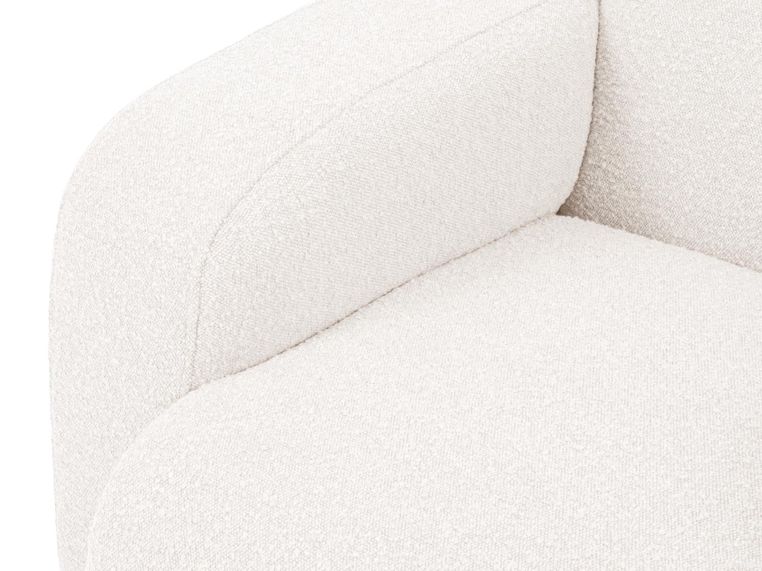 Elegantes Molino Boucle Ecksofa rechts für 6 Personen in White-Baloo, ideal für entspannte Abende und stilvolle Einrichtung.