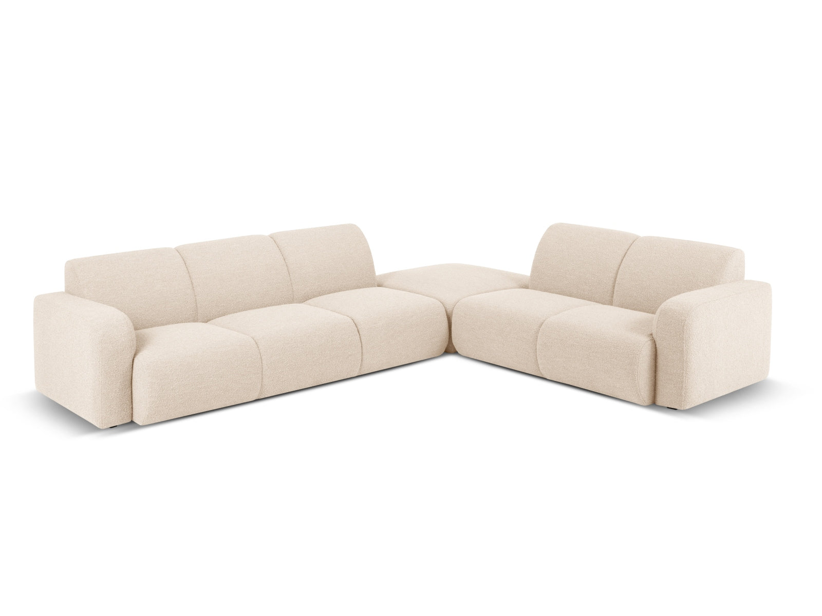 Molino Boucle Ecksofa rechts 6 Sitzer in Beige präsentiert im Onlineshop von KAQTU Design AG. Ecksofa rechts ist von Micadoni