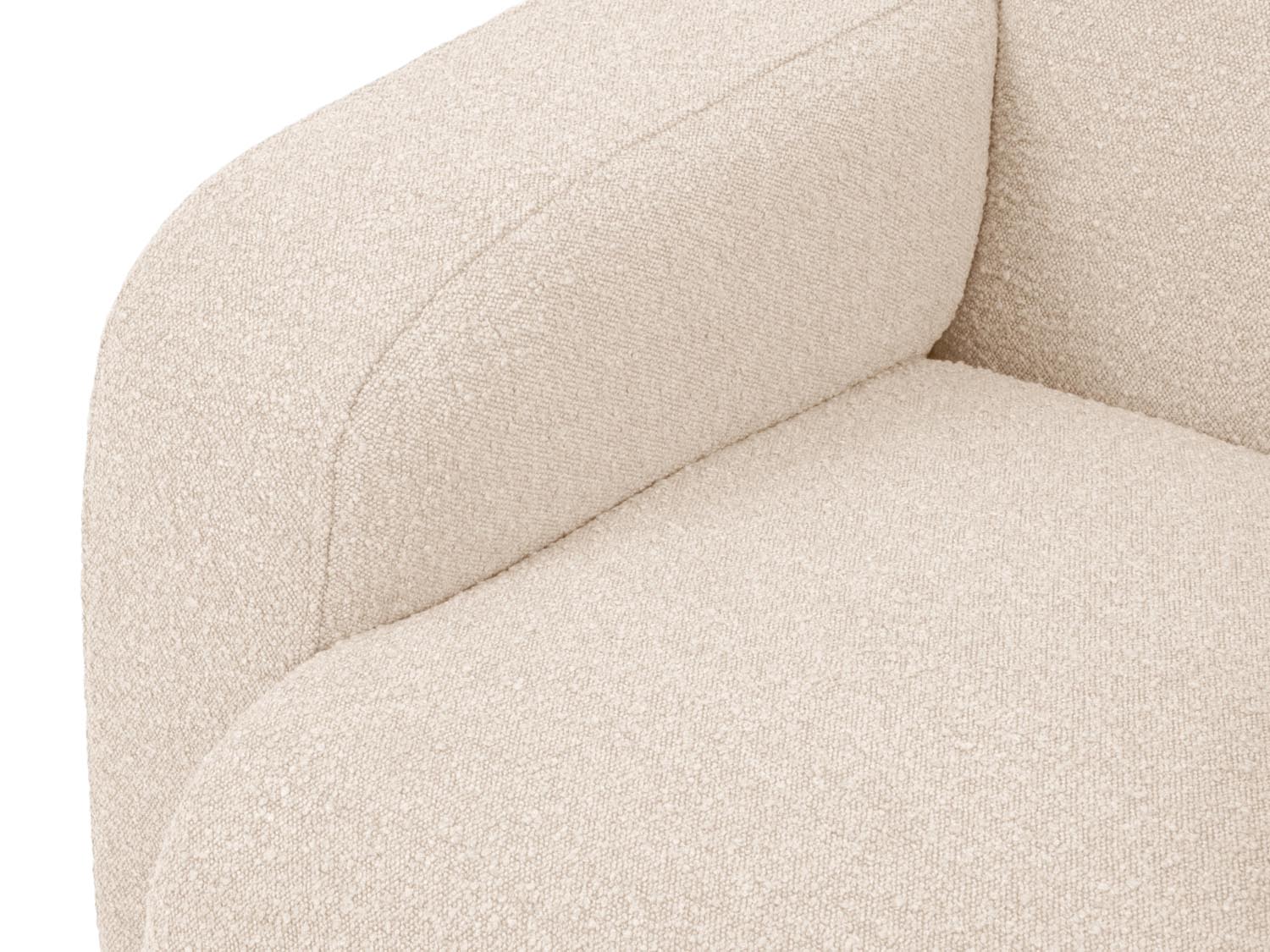 Beiges 6-Sitzer Ecksofa Molino Boucle von Micadoni, ideal für gemütliche Abende und modernes Wohndesign.