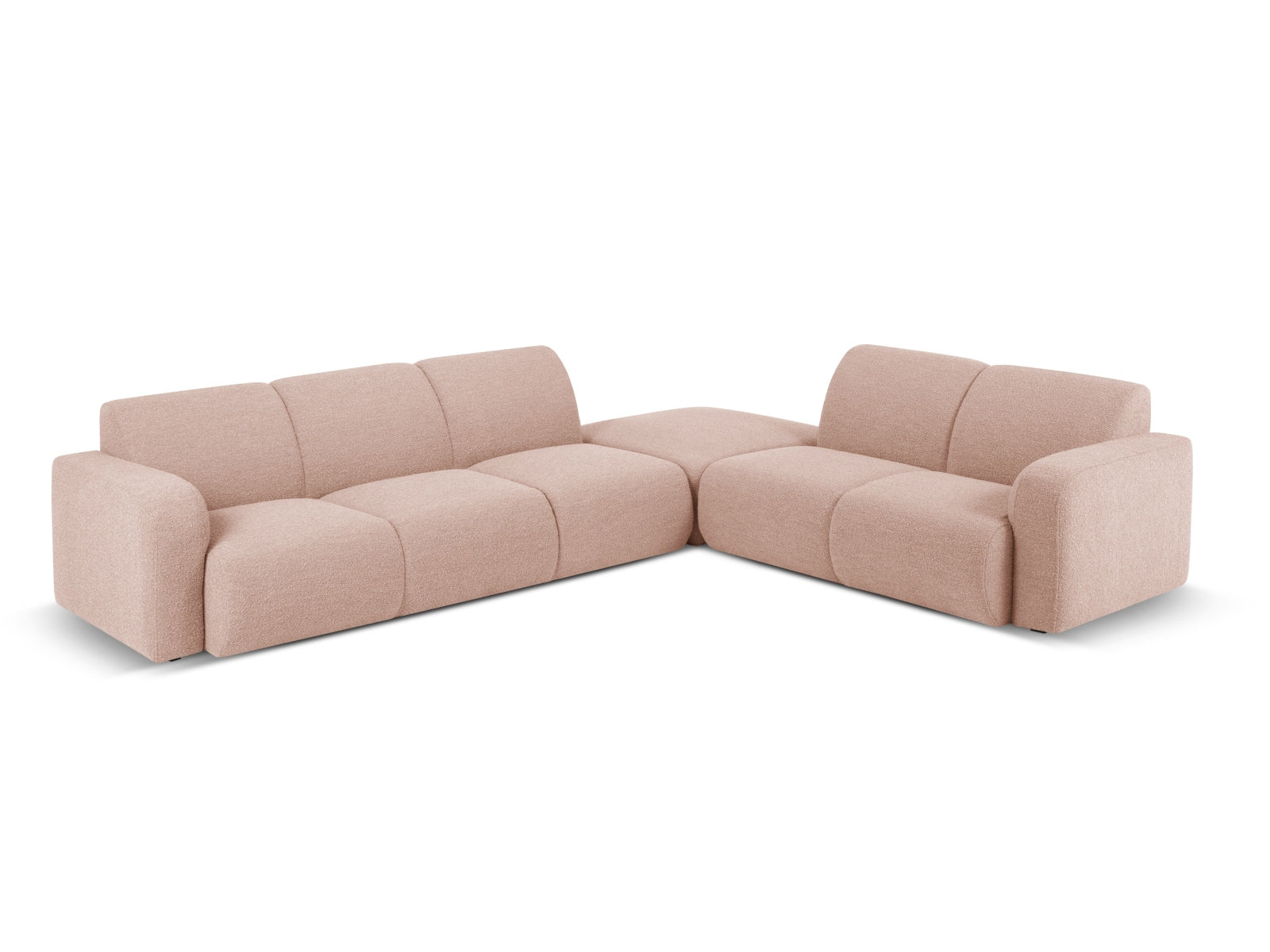Molino Boucle Ecksofa rechts 6 Sitzer in Powder Pink-Baloo präsentiert im Onlineshop von KAQTU Design AG. Ecksofa rechts ist von Micadoni
