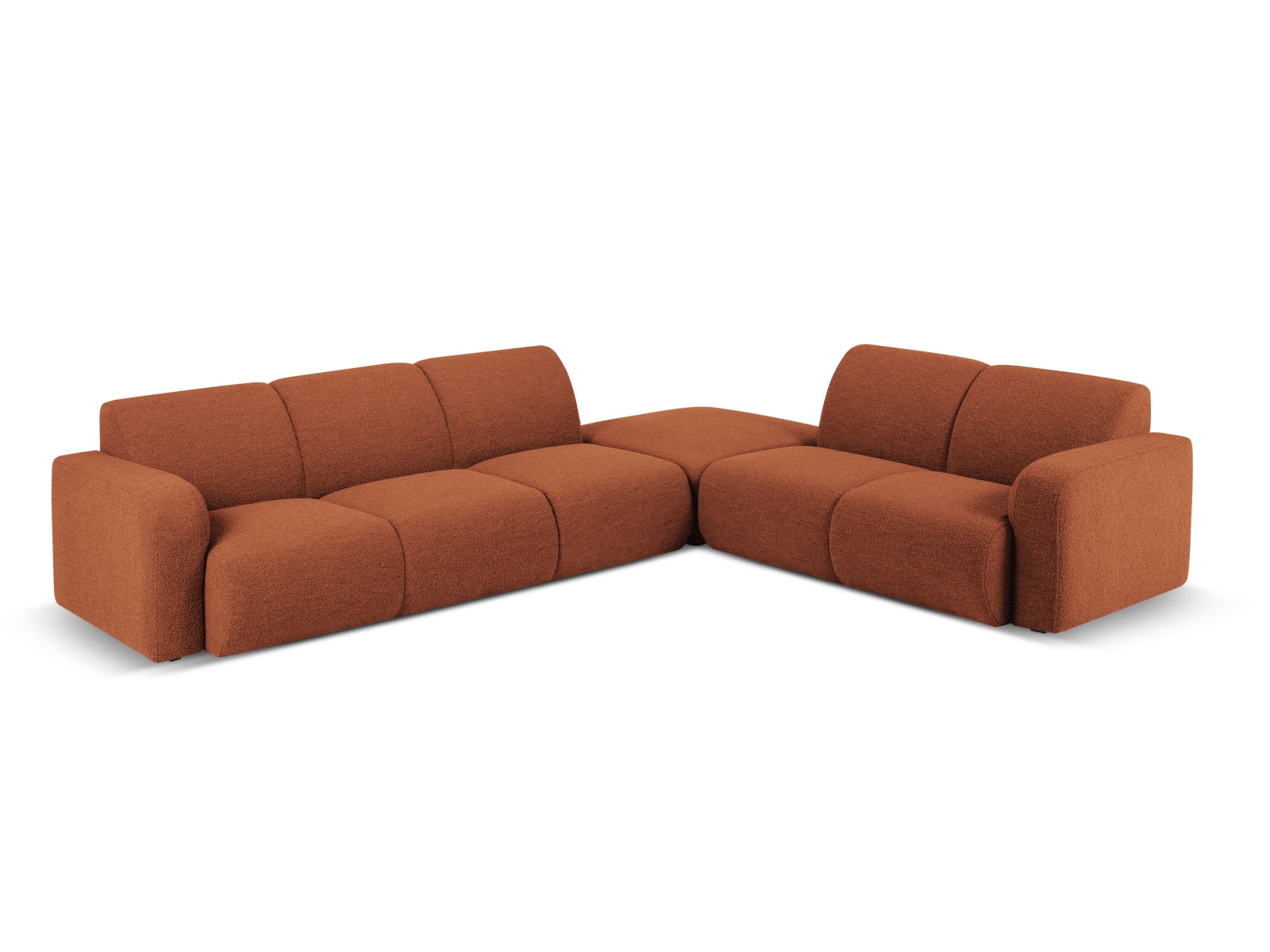 Molino Boucle Ecksofa rechts 6 Sitzer in Terracotta präsentiert im Onlineshop von KAQTU Design AG. Ecksofa rechts ist von Micadoni