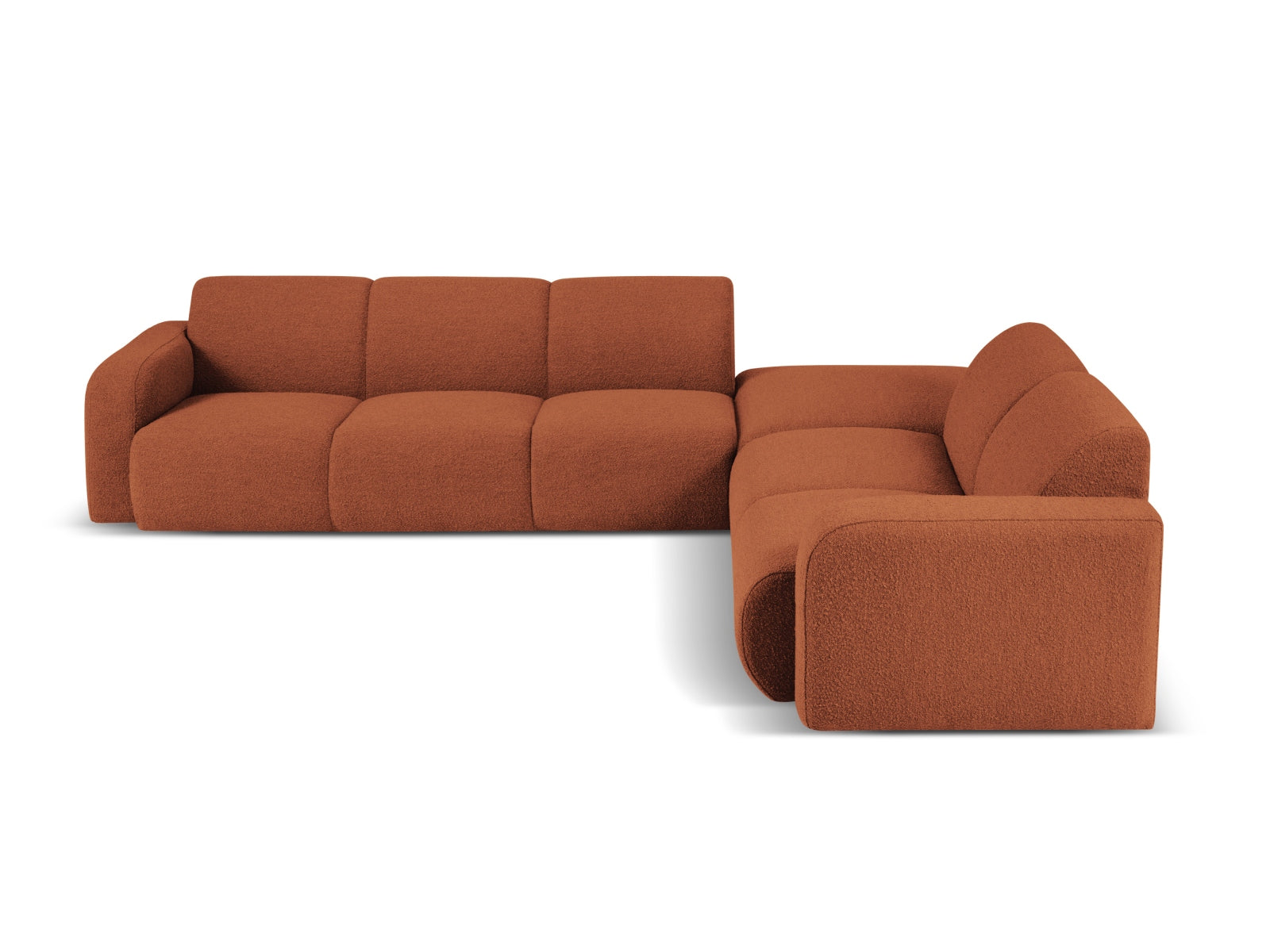 Entdecken Sie das stilvolle Molino Boucle Ecksofa rechts 6 Sitzer von Micadoni – ideal für Komfort und Eleganz in Ihrem Wohnraum.