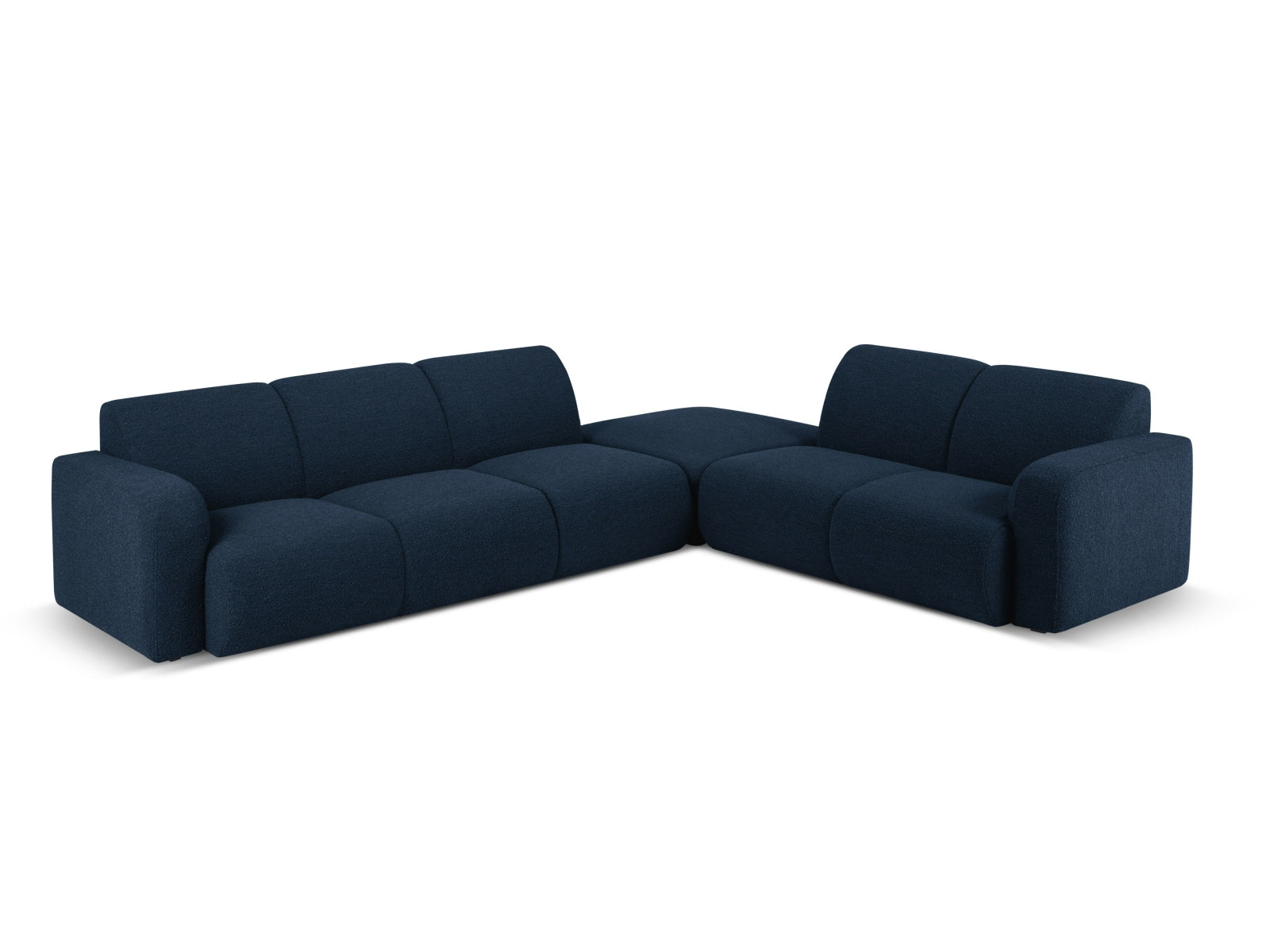 Molino Boucle Ecksofa rechts 6 Sitzer in Dark Blue präsentiert im Onlineshop von KAQTU Design AG. Ecksofa rechts ist von Micadoni