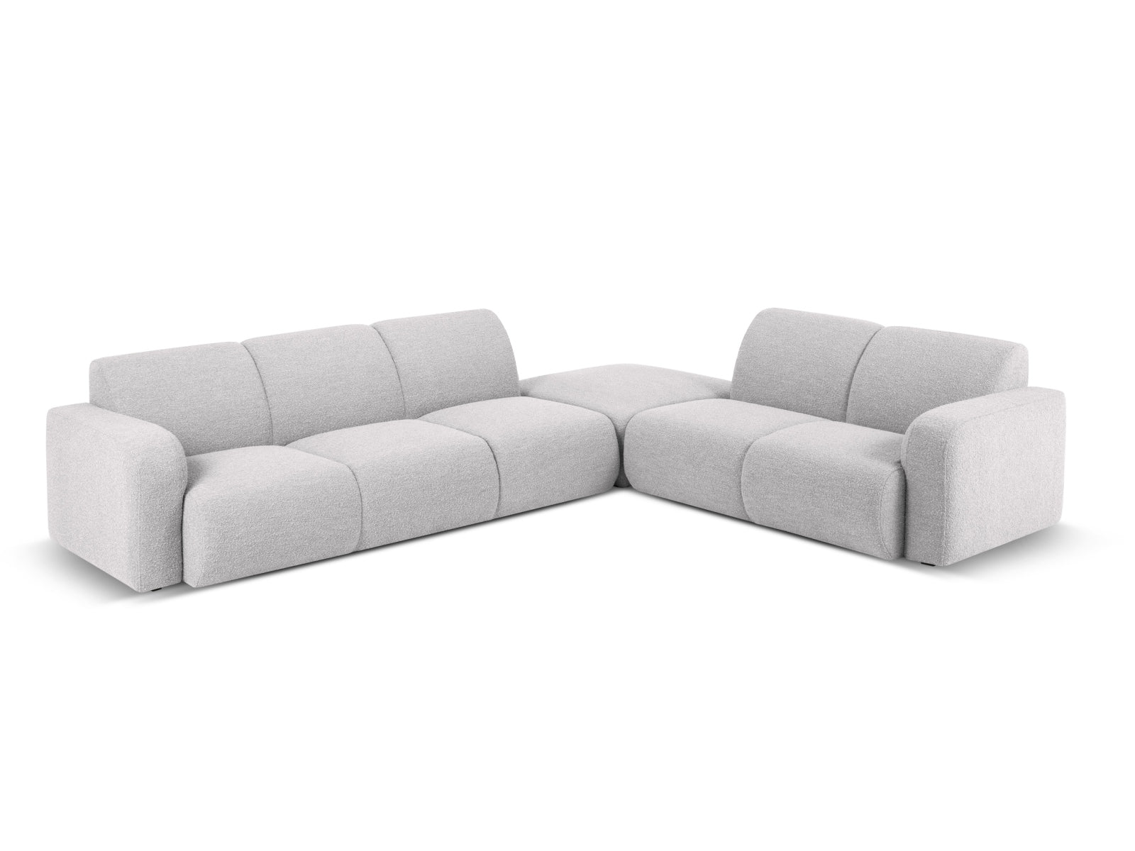 Molino Boucle Ecksofa rechts 6 Sitzer in Light Grey präsentiert im Onlineshop von KAQTU Design AG. Ecksofa rechts ist von Micadoni