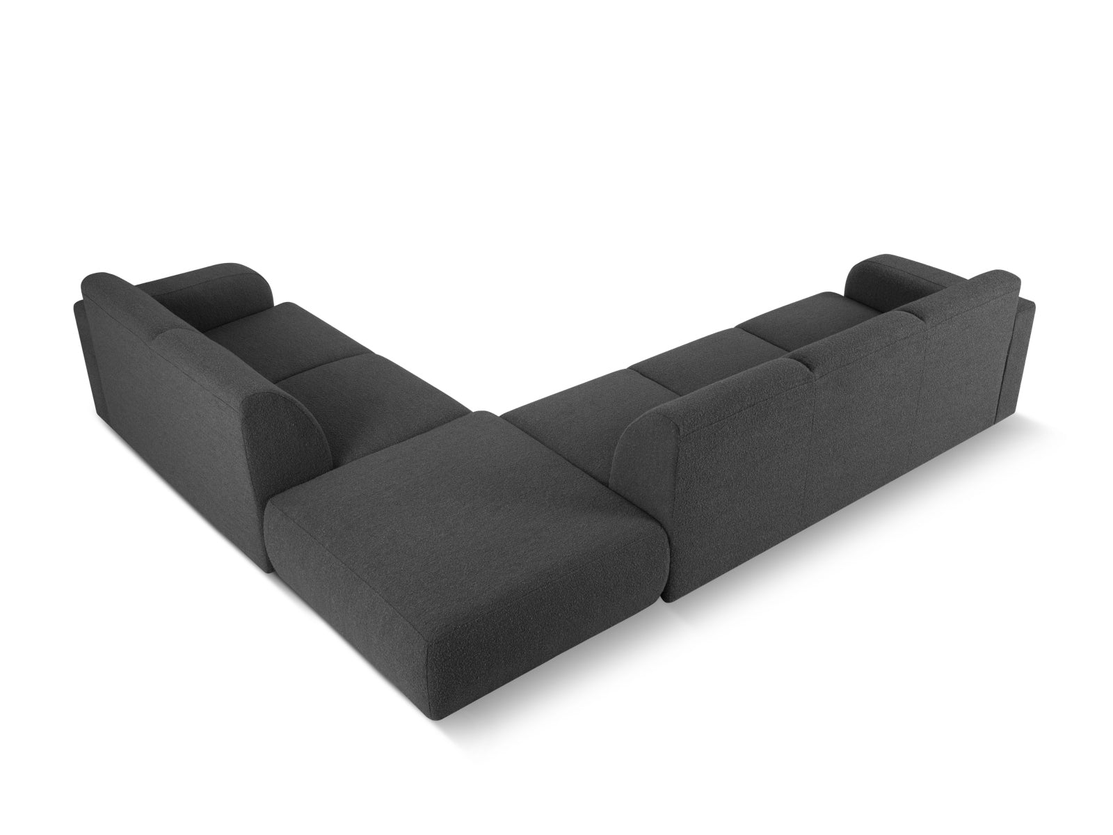 Erleben Sie das elegante Molino Boucle Ecksofa rechts 6 Sitzer von Micadoni – der perfekte Ort für gesellige Abende und stilvolle Entspannung.