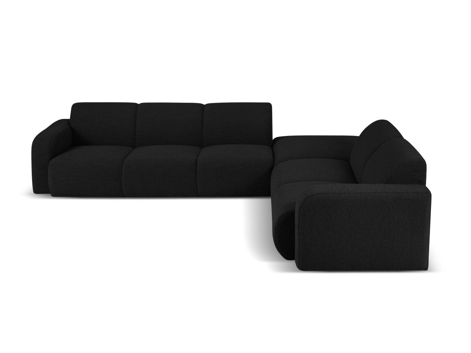 Entdecken Sie das stilvolle Molino Boucle Ecksofa rechts 6 Sitzer von Micadoni – ideal für Komfort und Eleganz in Ihrem Wohnzimmer.
