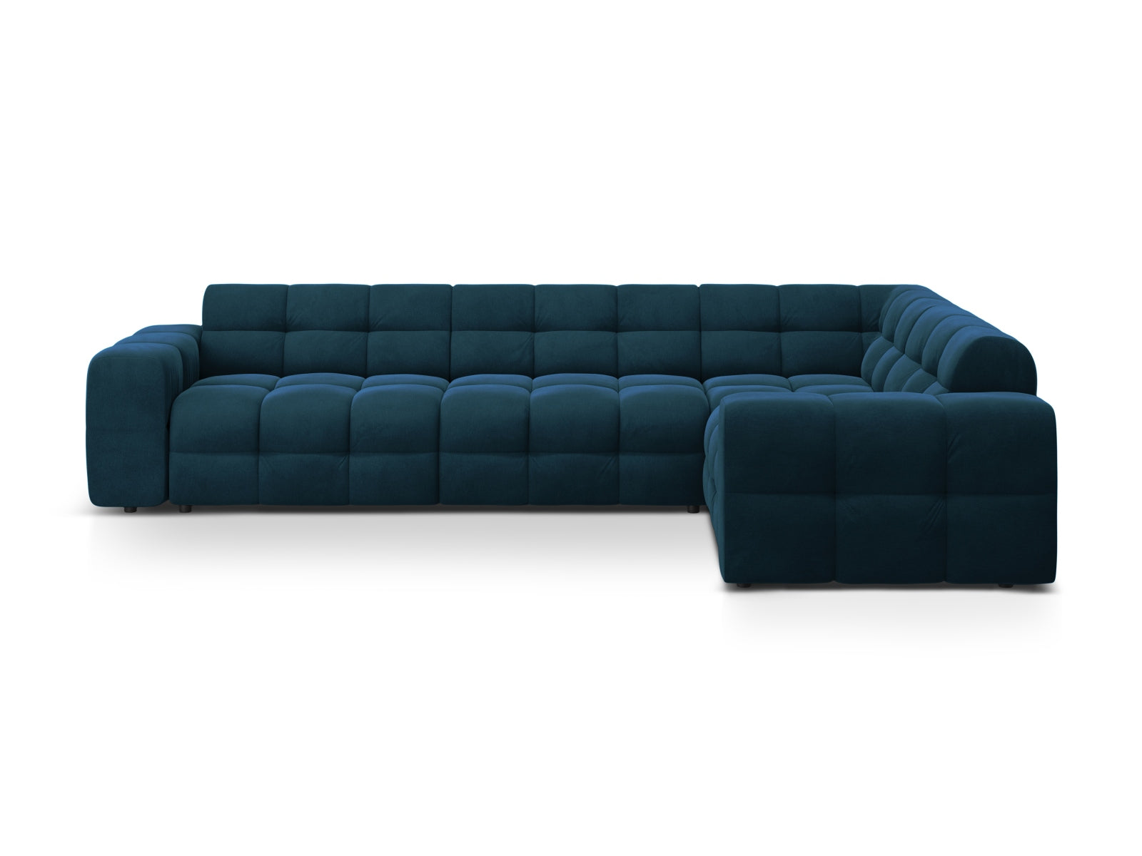 Kendal Velour Ecksofa rechts 6 Sitzer in Navy Blue-Magic Velvet präsentiert im Onlineshop von KAQTU Design AG. Ecksofa rechts ist von Micadoni