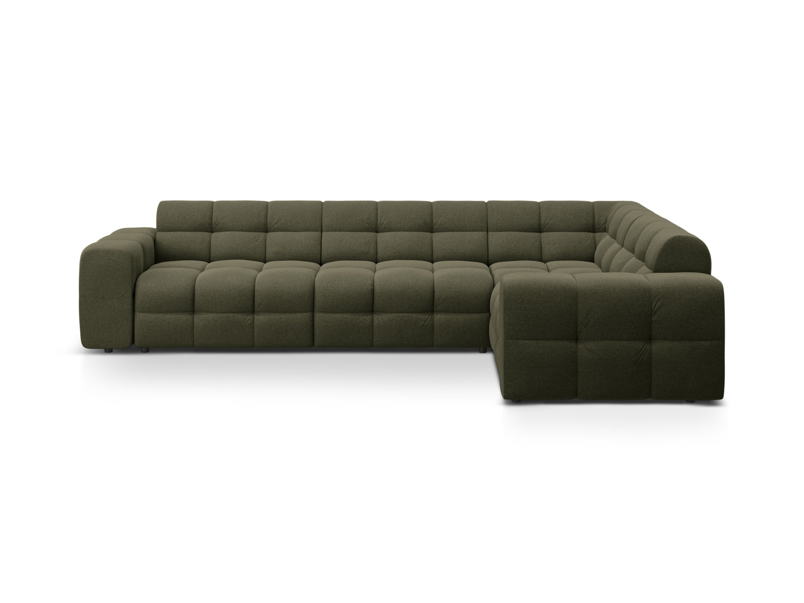 Kendal Ecksofa rechts 6 Sitzer in Amazon Green-Ottawa präsentiert im Onlineshop von KAQTU Design AG. Ecksofa rechts ist von Micadoni