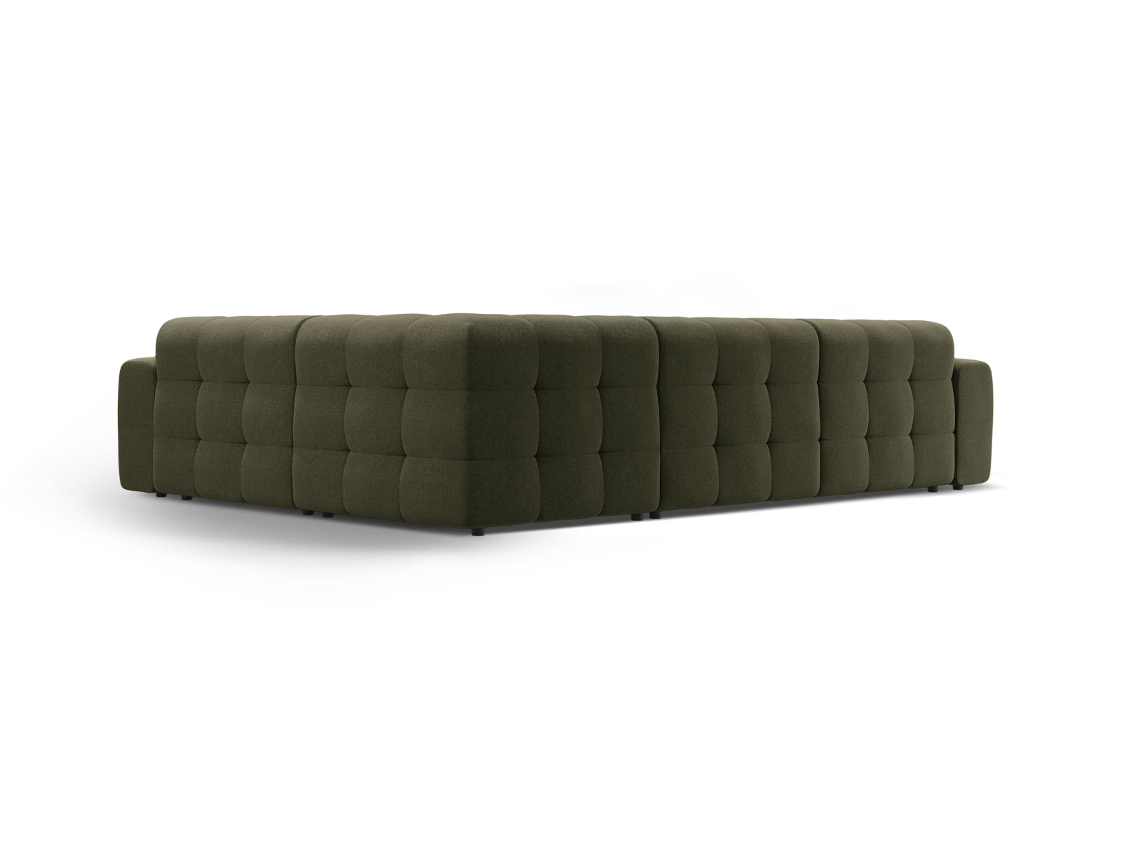 Elegantes Kendal Ecksofa rechts für 6 Personen in Amazon Green-Ottawa, ideal für gemütliche Zusammenkünfte und modernes Wohndesign.