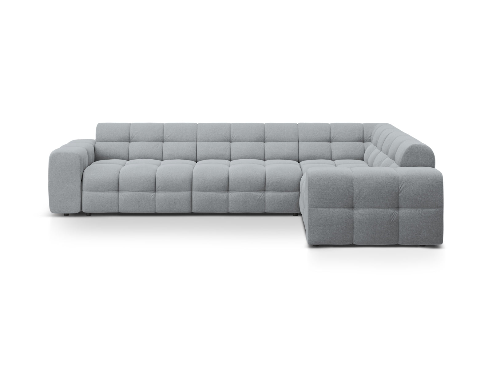 Kendal Ecksofa rechts 6 Sitzer in Platinum präsentiert im Onlineshop von KAQTU Design AG. Ecksofa rechts ist von Micadoni