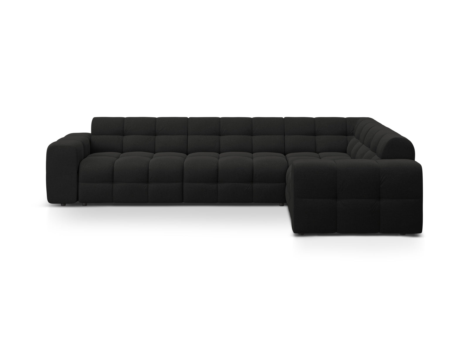 Kendal Ecksofa rechts 6 Sitzer in Black präsentiert im Onlineshop von KAQTU Design AG. Ecksofa rechts ist von Micadoni