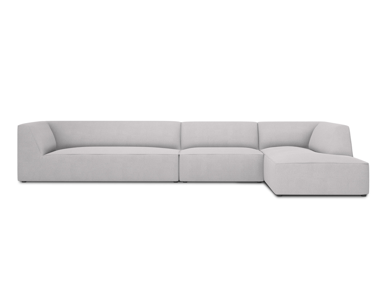 Ruby Modulares Ecksofa rechts 5 Sitzer in Light Grey-Ottawa präsentiert im Onlineshop von KAQTU Design AG. L-Sofa rechts ist von Micadoni