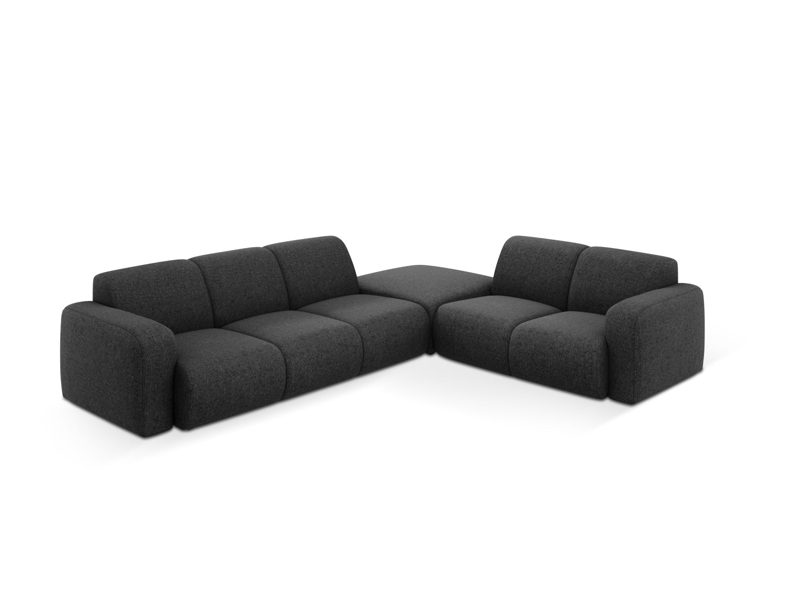 Molino Ecksofa rechts 6 Sitzer in Black präsentiert im Onlineshop von KAQTU Design AG. Ecksofa rechts ist von Micadoni
