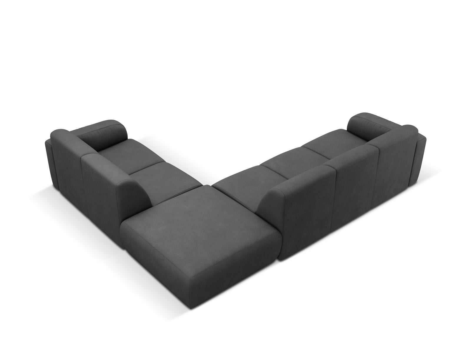 Molino Ecksofa rechts 6 Sitzer in Dark Grey-Rebel präsentiert im Onlineshop von KAQTU Design AG. Ecksofa rechts ist von Micadoni
