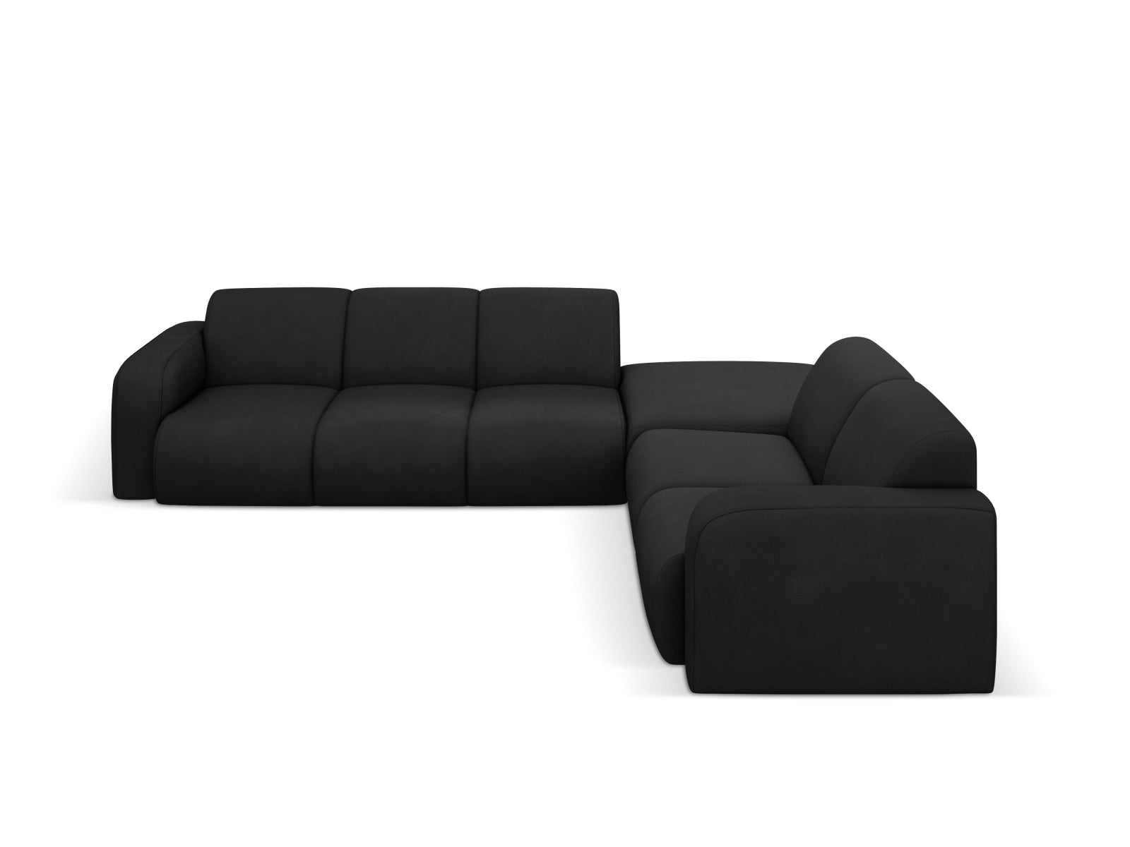 Molino Ecksofa rechts 6 Sitzer in Black präsentiert im Onlineshop von KAQTU Design AG. Ecksofa rechts ist von Micadoni