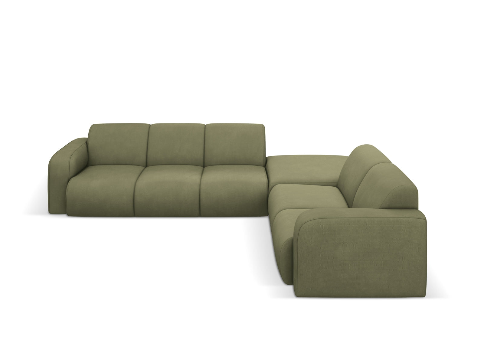 Molino Ecksofa rechts 6 Sitzer in Light Green präsentiert im Onlineshop von KAQTU Design AG. Ecksofa rechts ist von Micadoni
