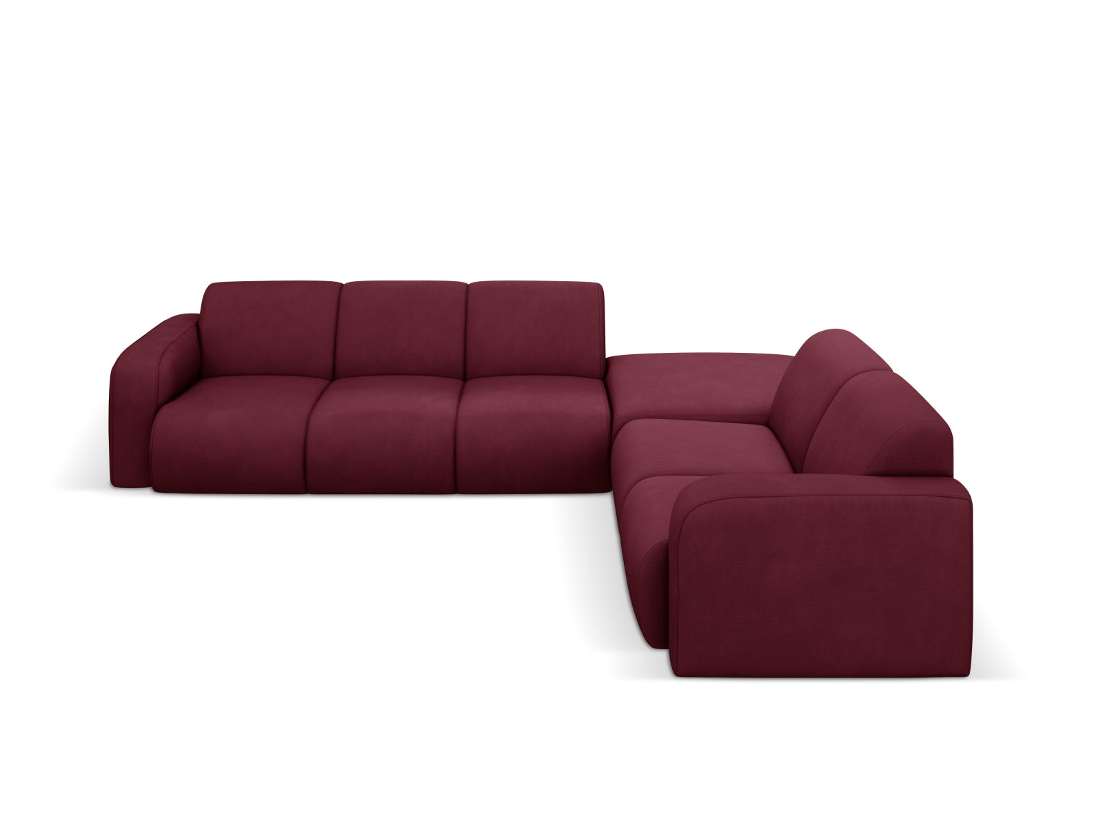 Molino Ecksofa rechts 6 Sitzer in Bordeaux präsentiert im Onlineshop von KAQTU Design AG. Ecksofa rechts ist von Micadoni