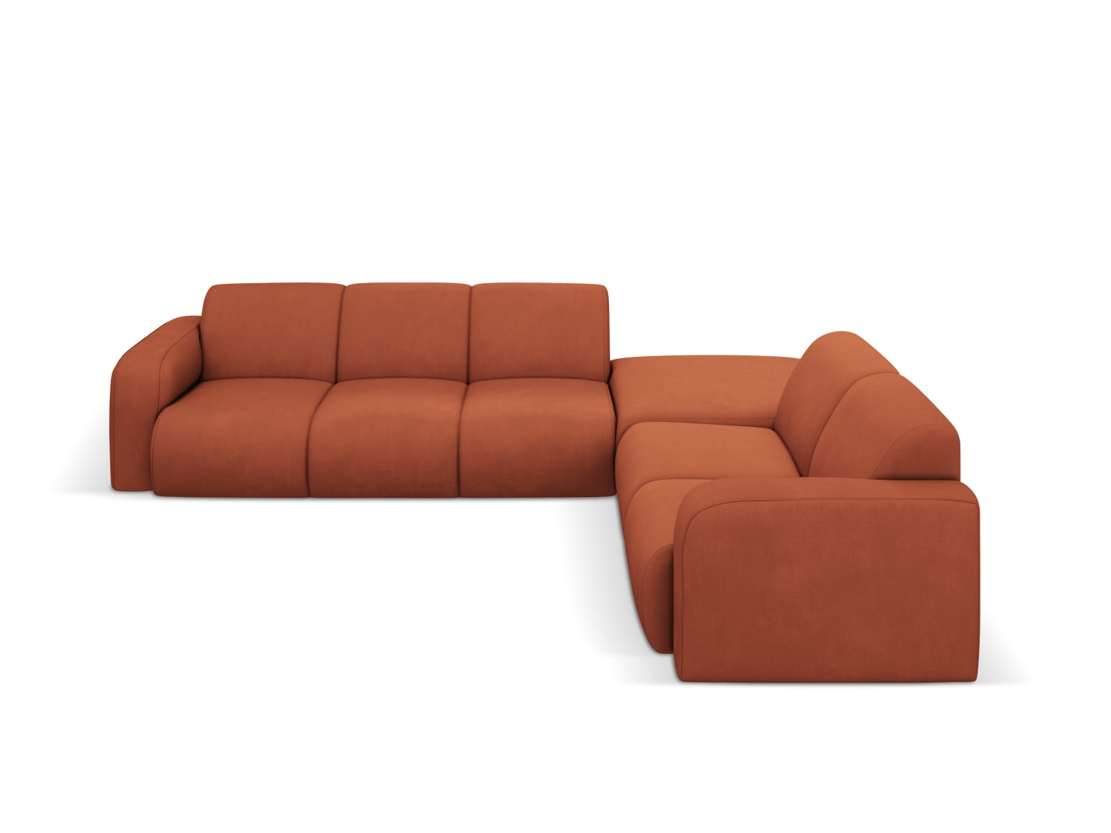 Molino Ecksofa rechts 6 Sitzer in Orange präsentiert im Onlineshop von KAQTU Design AG. Ecksofa rechts ist von Micadoni