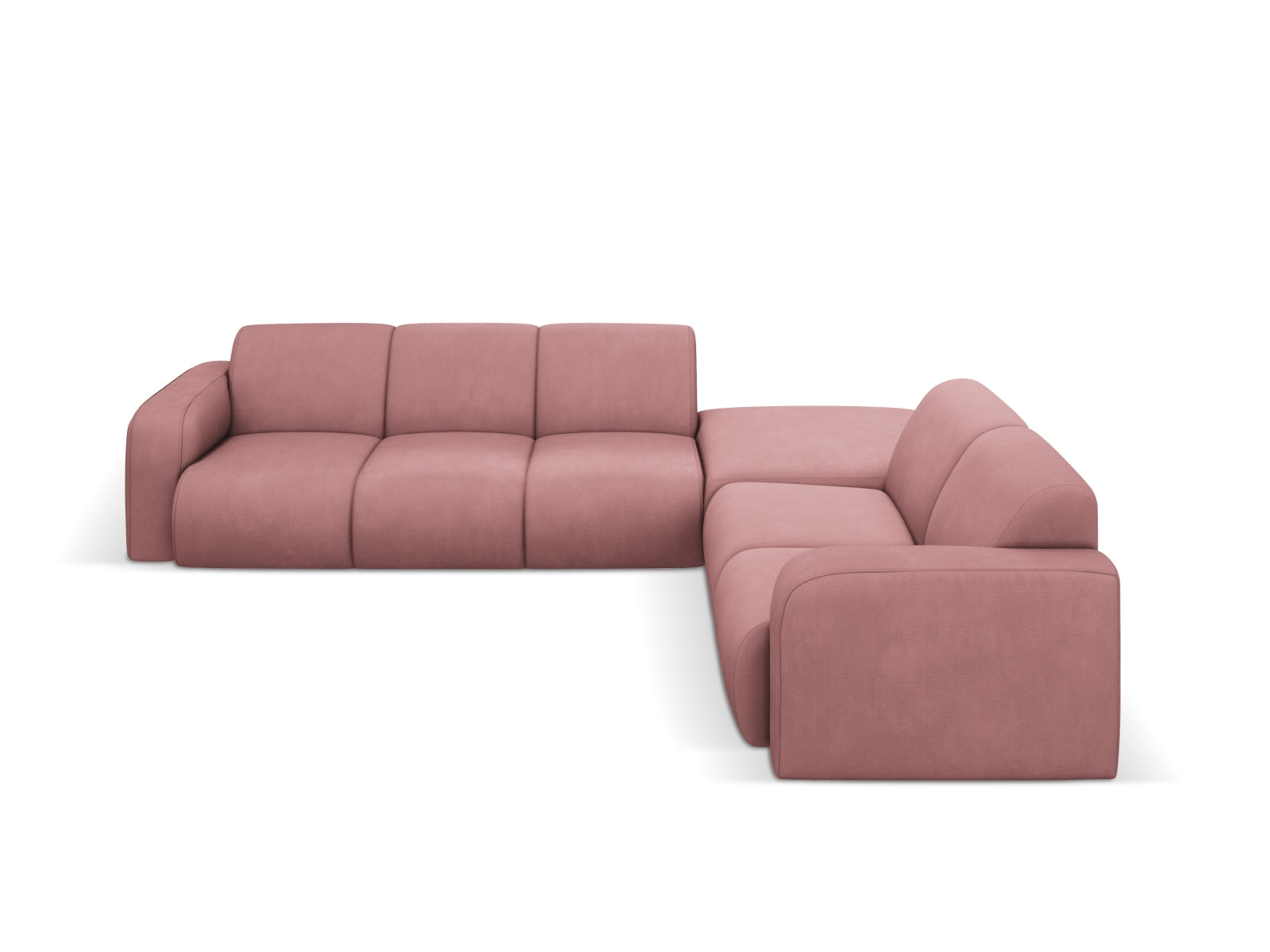 Molino Ecksofa rechts 6 Sitzer in Pink präsentiert im Onlineshop von KAQTU Design AG. Ecksofa rechts ist von Micadoni