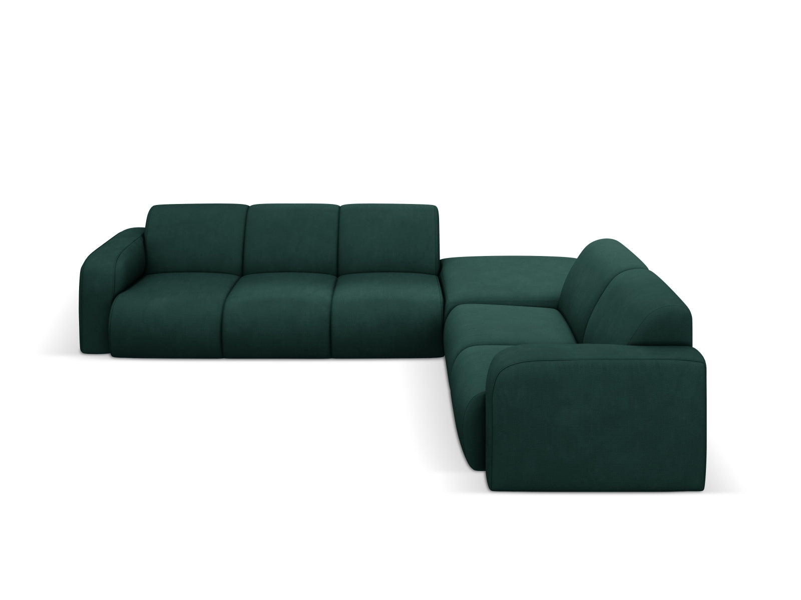 Molino Ecksofa rechts 6 Sitzer in Bottle Green-Rebel präsentiert im Onlineshop von KAQTU Design AG. Ecksofa rechts ist von Micadoni
