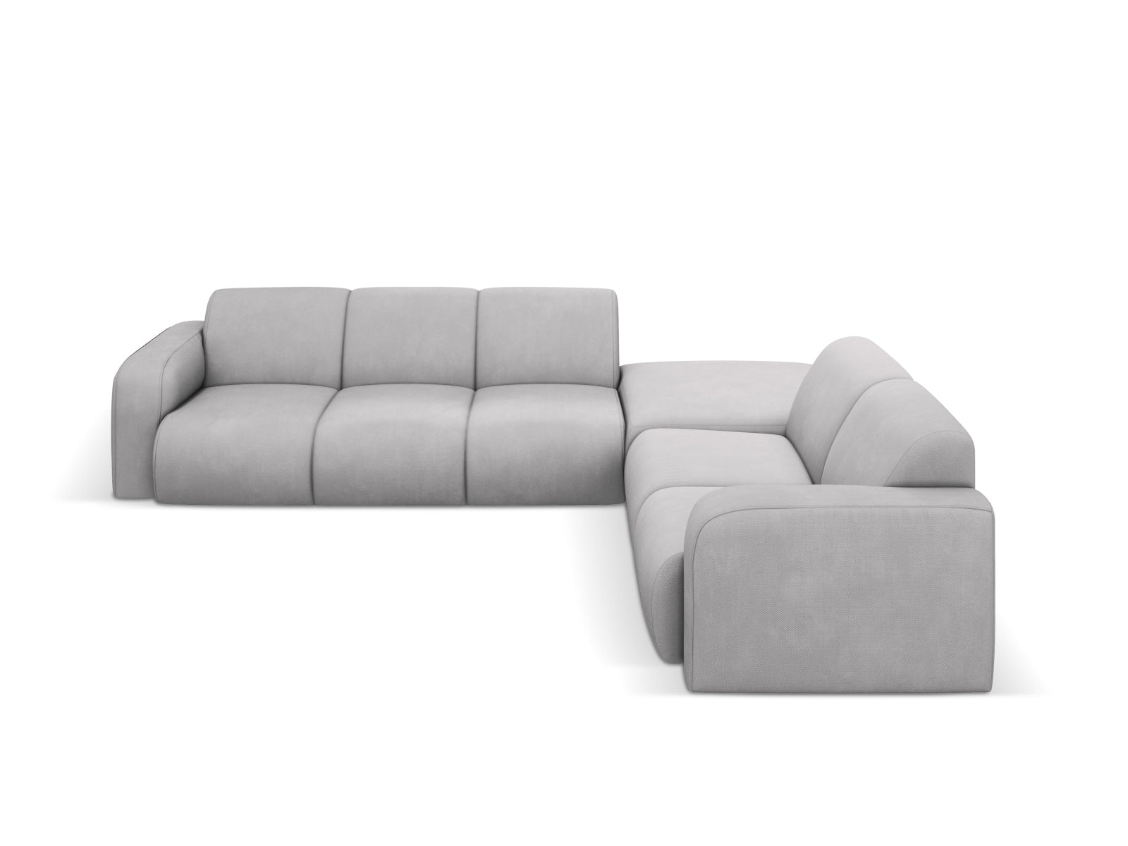 Molino Ecksofa rechts 6 Sitzer in Light Grey-Rebel präsentiert im Onlineshop von KAQTU Design AG. Ecksofa rechts ist von Micadoni