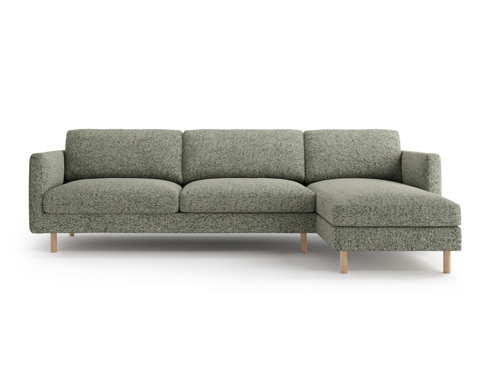 Eden Ecksofa rechts 4 Sitzer in Moss Green Melange-Puente präsentiert im Onlineshop von KAQTU Design AG. Ecksofa rechts ist von Micadoni