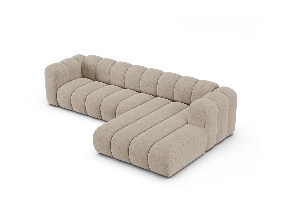 Lupine Modular Ecksofa rechts 4 Sitzer in Dark Beige-Eden präsentiert im Onlineshop von KAQTU Design AG. Ecksofa rechts ist von Micadoni