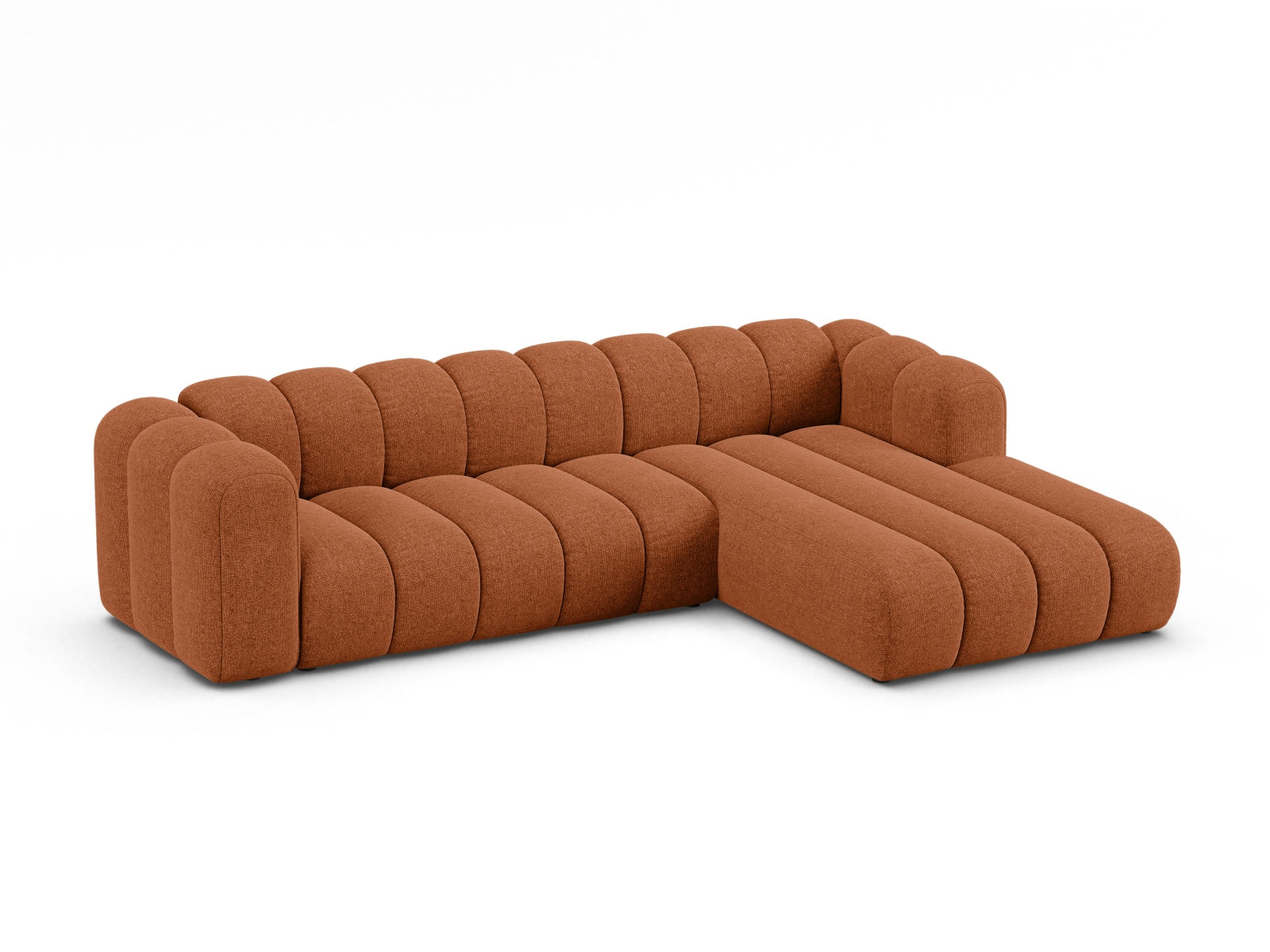 Stylisches, modulares Ecksofa von Micadoni in Brick-Eden, perfekt für 4 Personen, vereint modernes Design mit hohem Sitzkomfort.