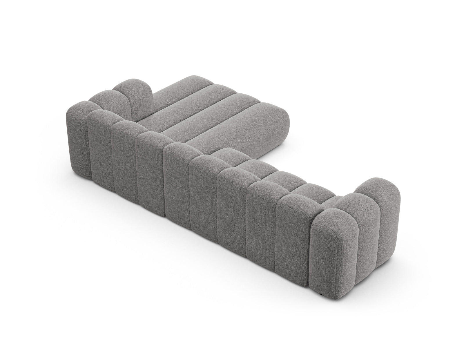 Stylisches, modernes Ecksofa in hellem Grau von Micadoni, perfekt für entspannte Stunden und zeitgemäße Einrichtungsideen.