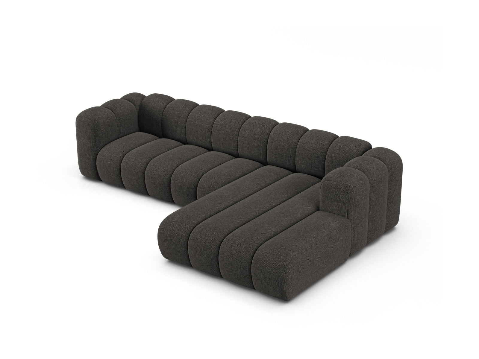 Modernes, komfortables Ecksofa von Micadoni in Dunkelgrau, perfekt für gesellige Runden und entspannte Stunden im Wohnzimmer.
